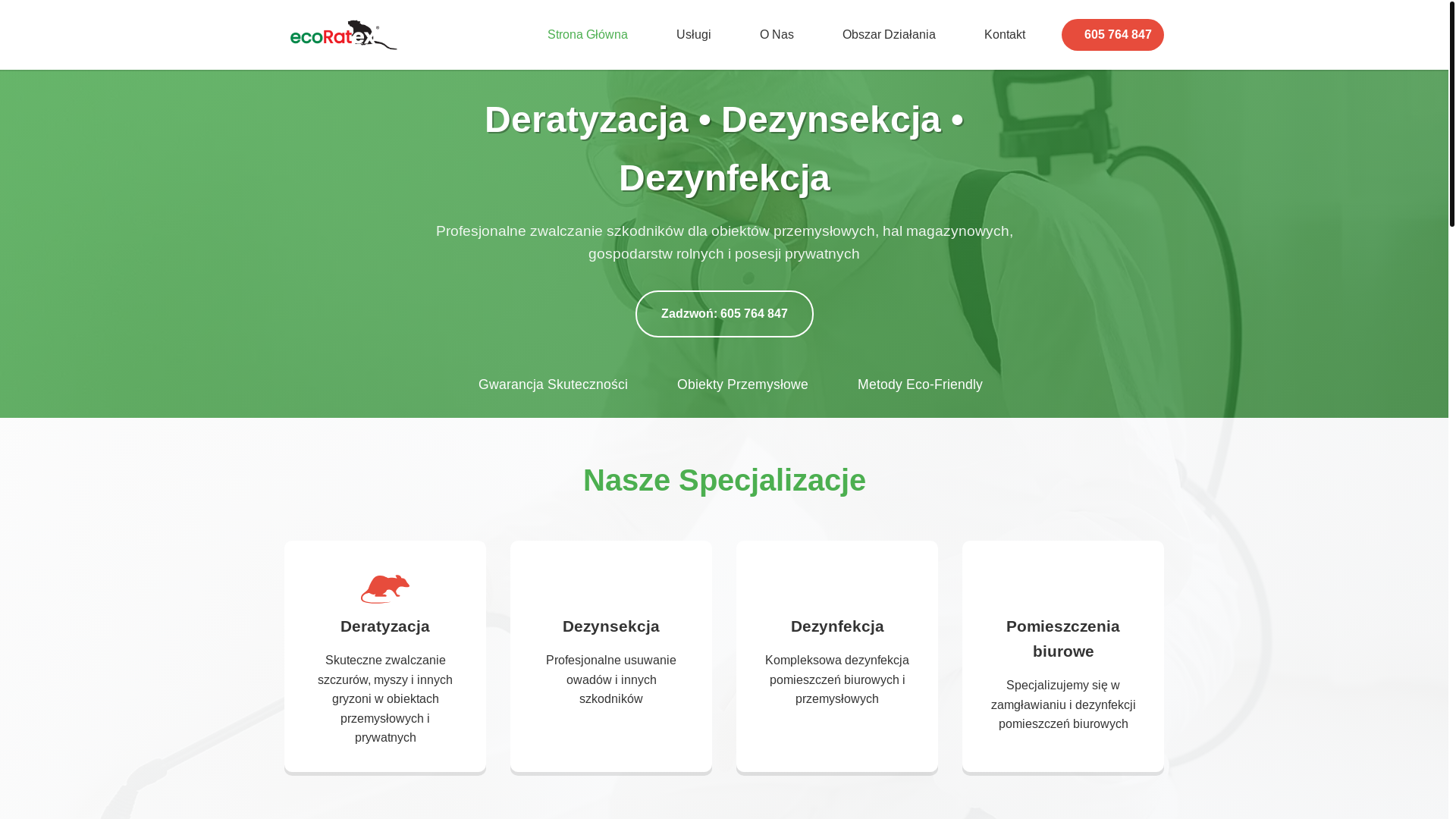 website screenshot of https://eco-ratex.pl/