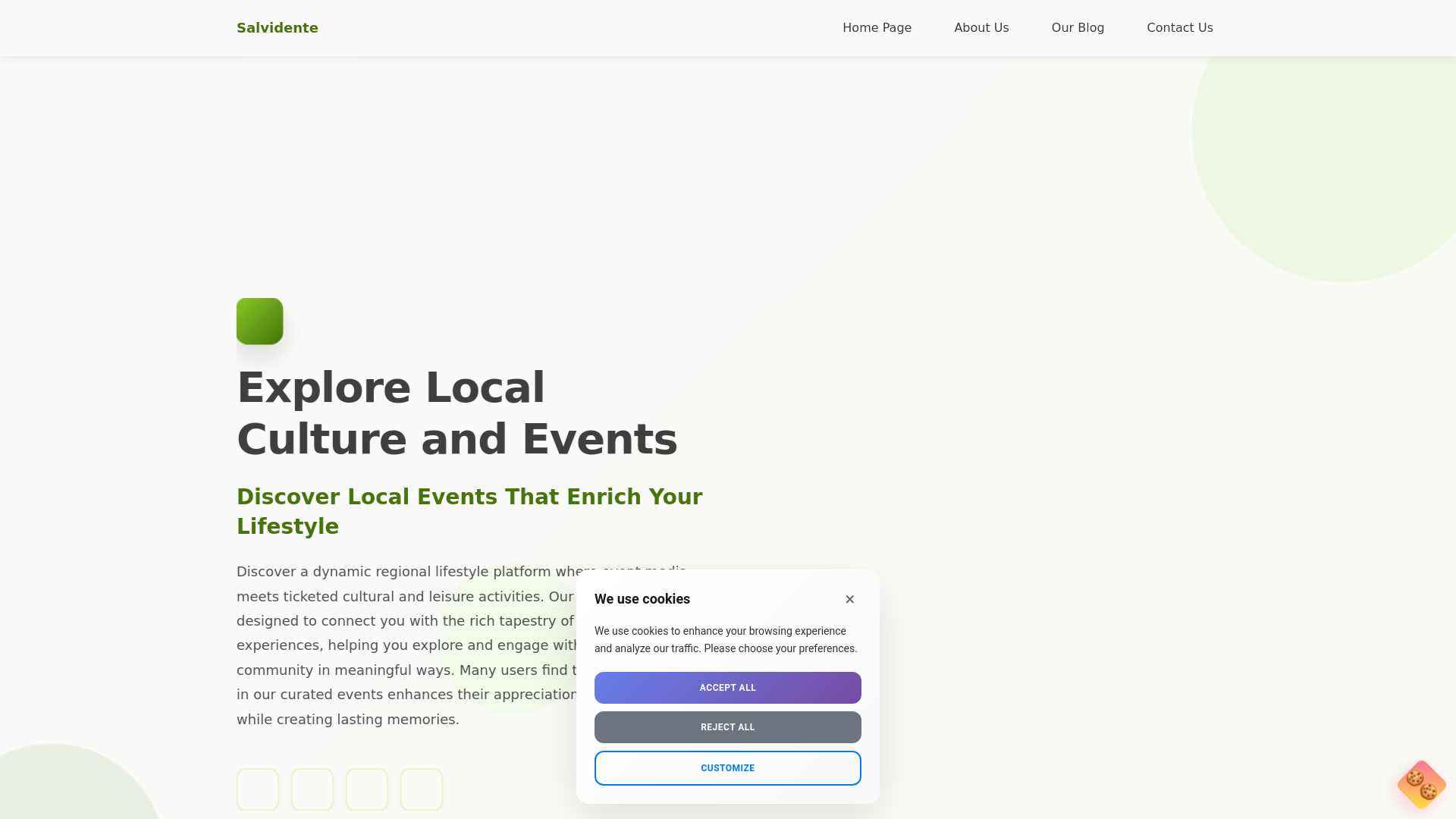 website screenshot of https://salvidente.org