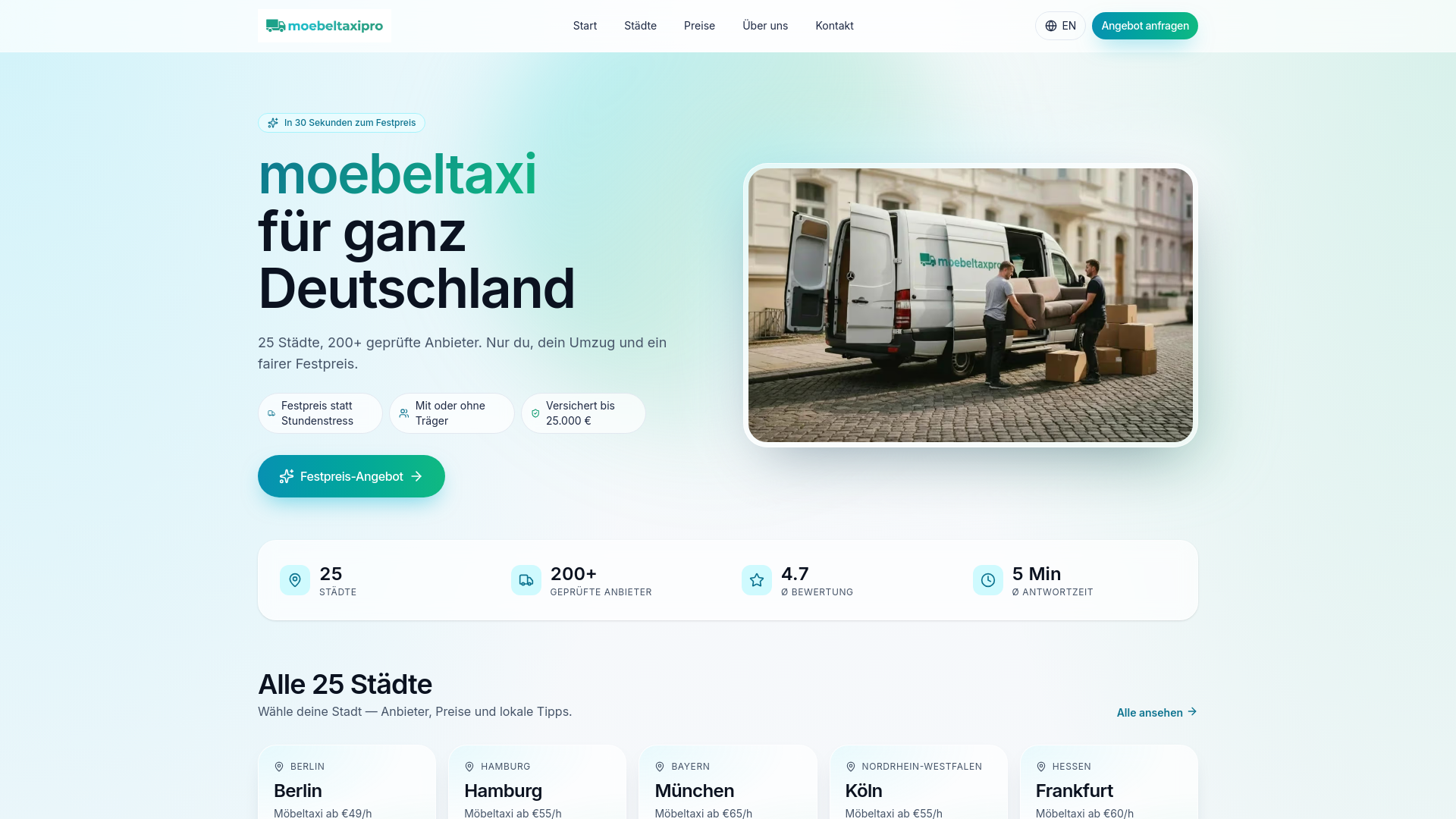 website screenshot of https://moebeltaxipro.com/