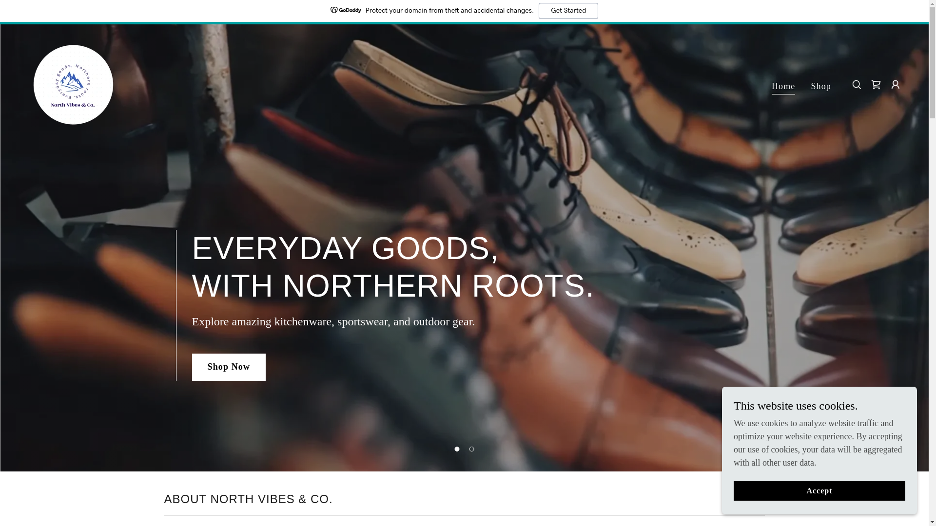 website screenshot of https://northvibesco.com/