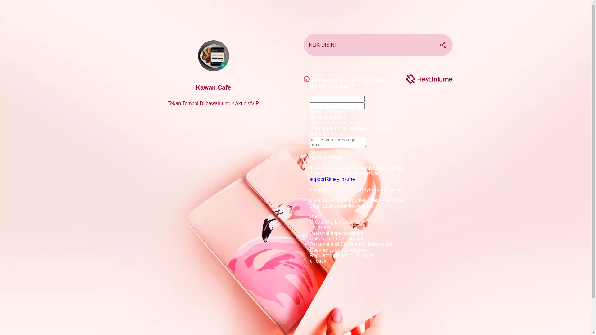 website screenshot of https://kawancorner.link/