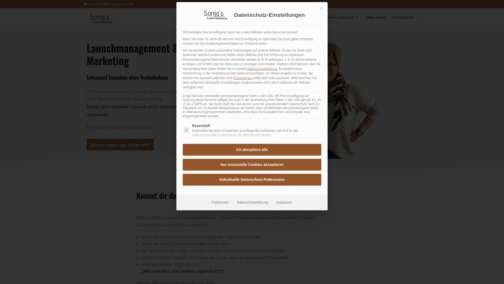 website screenshot of https://office-assistenz.org
