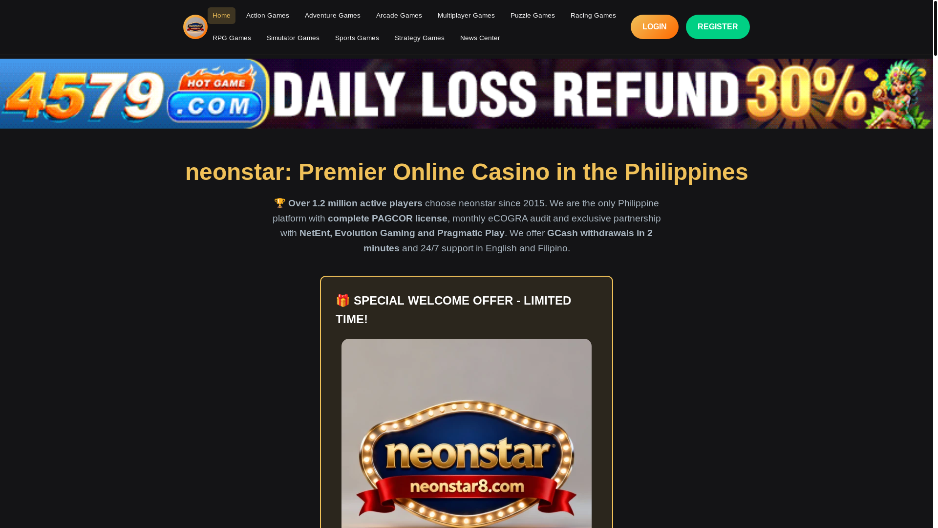 website screenshot of https://neonstar8.com/