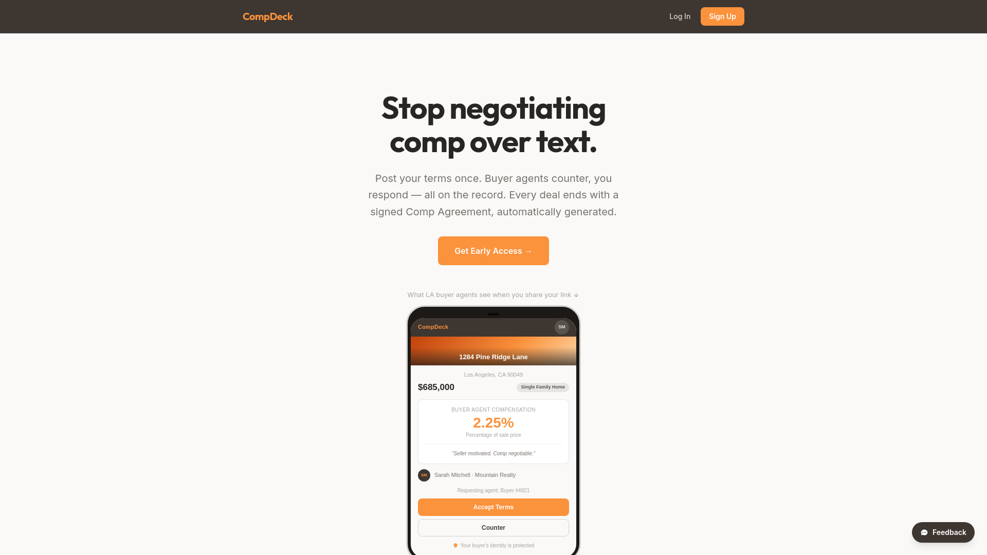 website screenshot of https://getcompdeck.com/