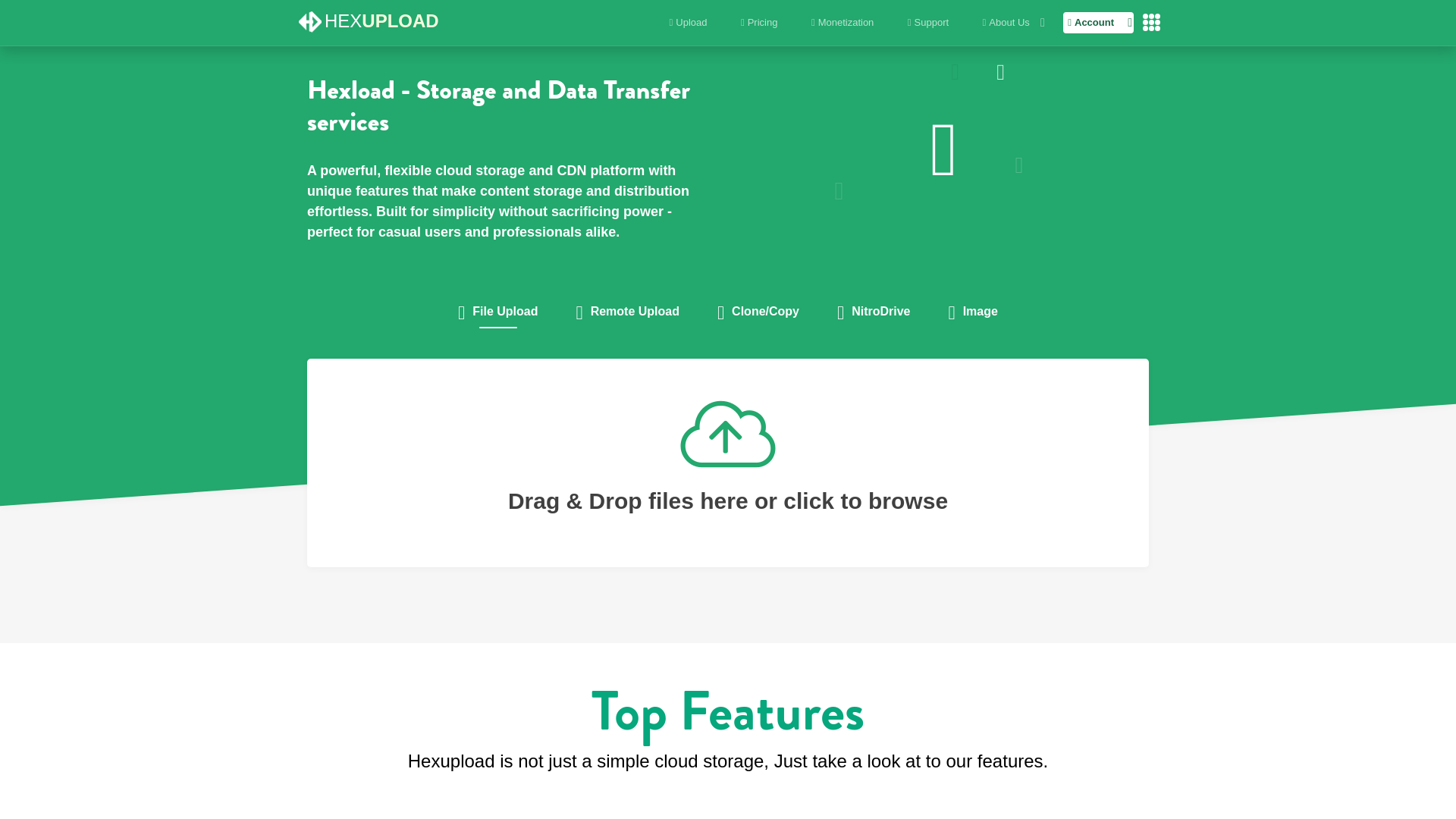 website screenshot of https://hexload.com/