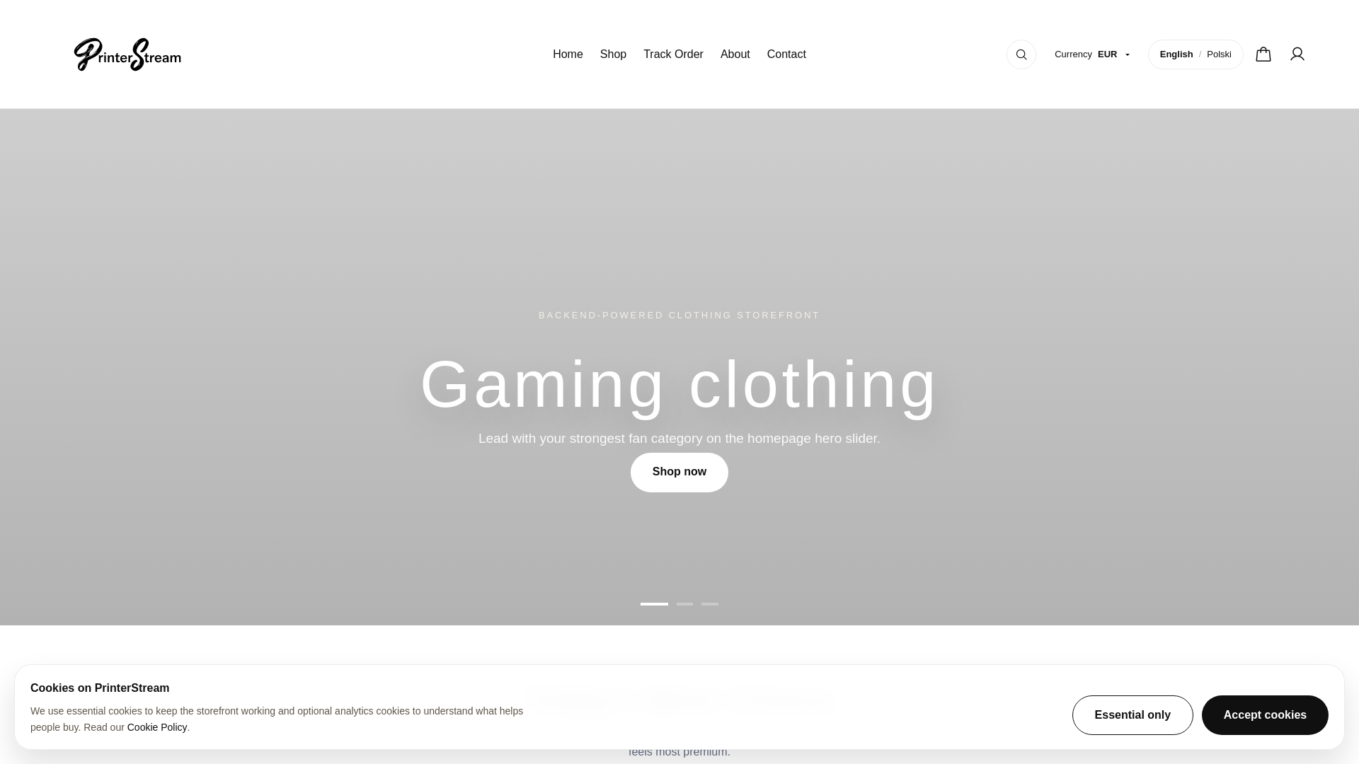 website screenshot of https://printerstream.com/
