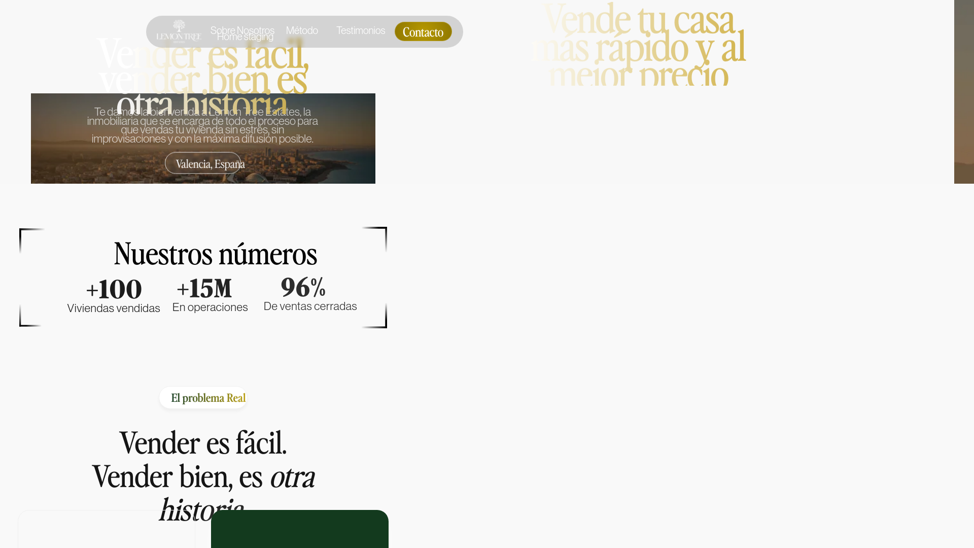 website screenshot of https://lemon-tree-estates.com