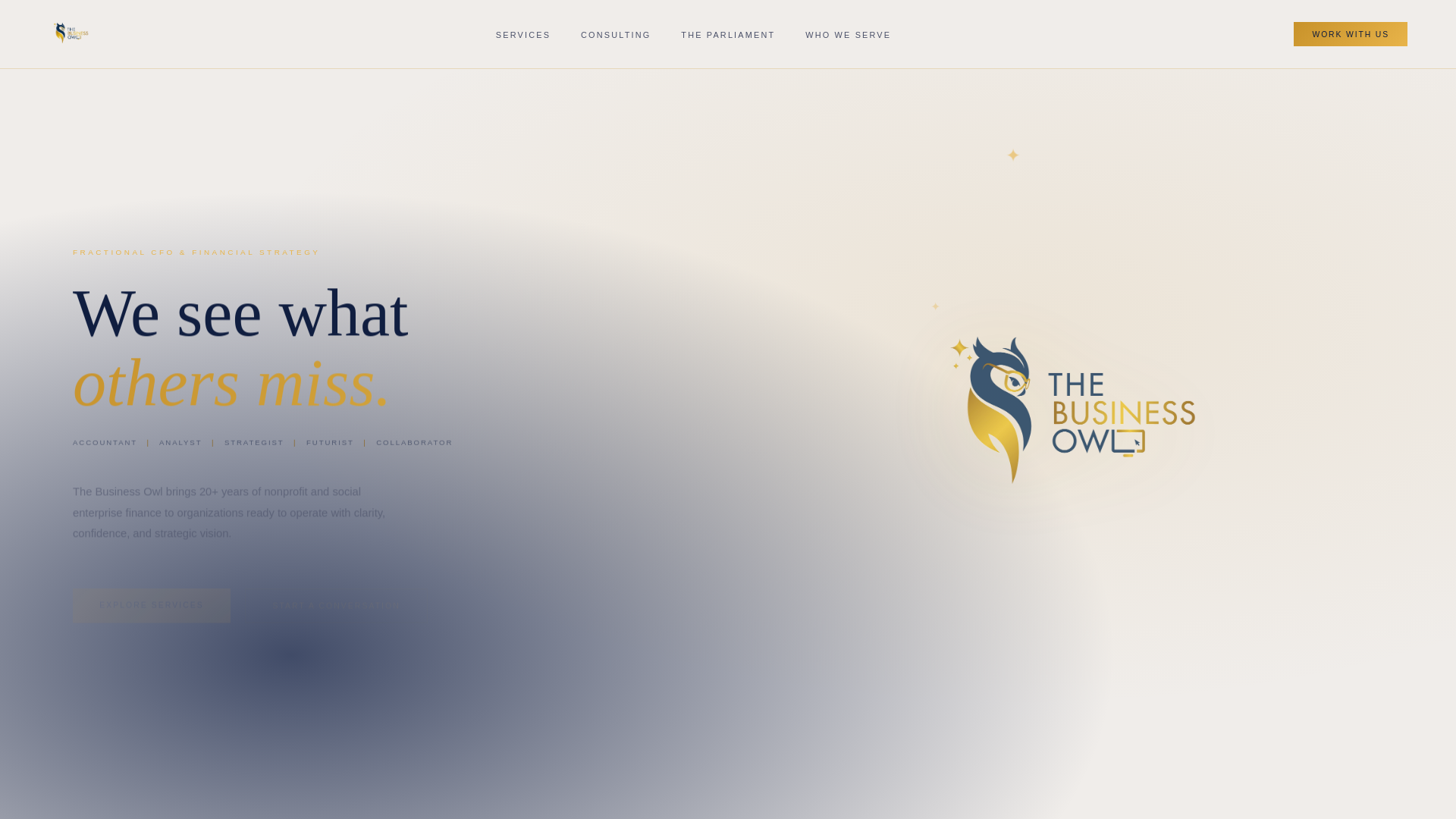 website screenshot of https://thebusinessowl.com