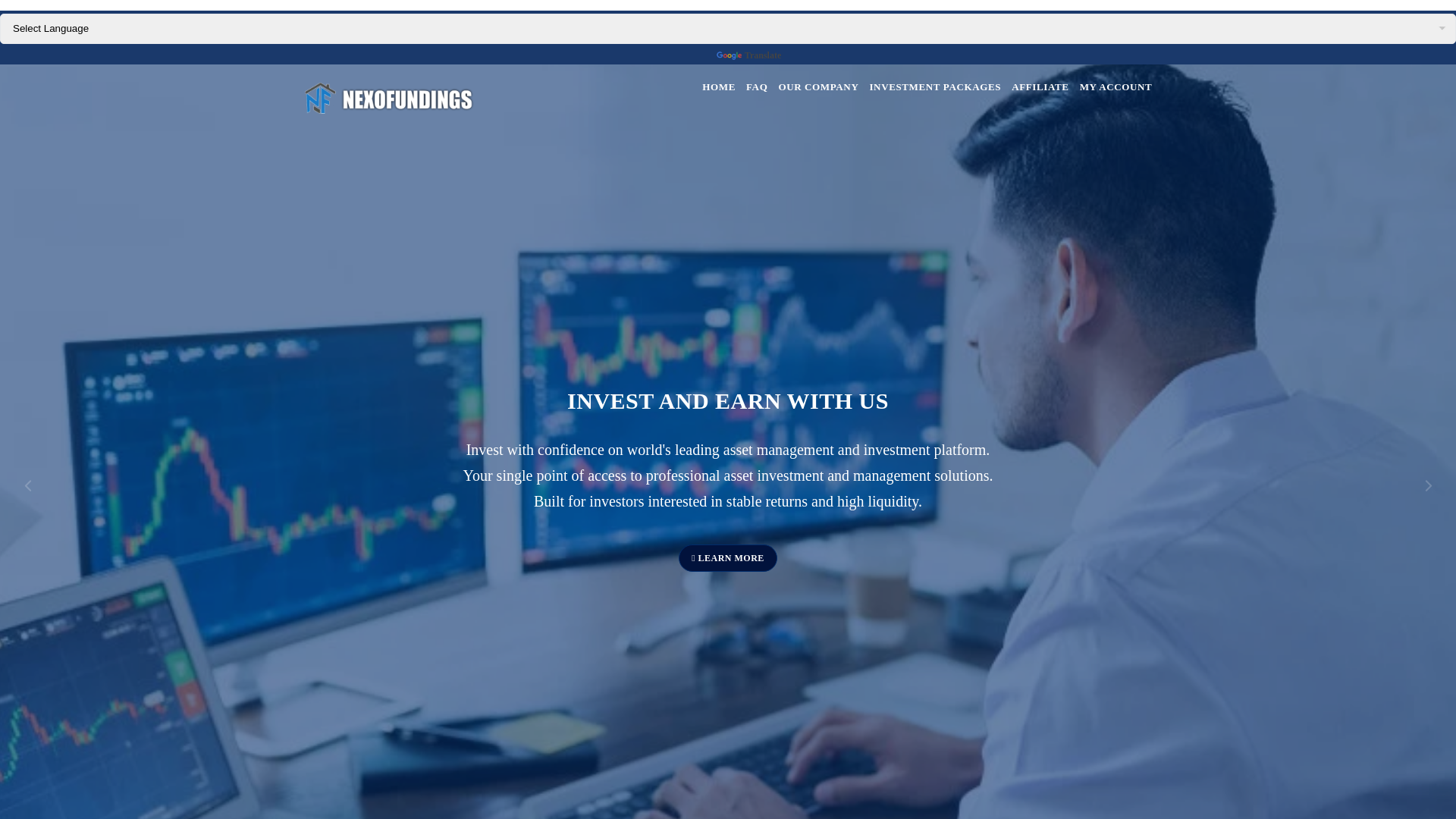 website screenshot of http://nexofundings.com