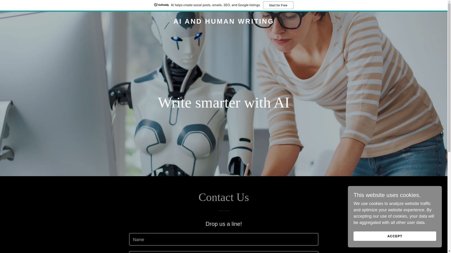 website screenshot of https://aiandhuman.io/
