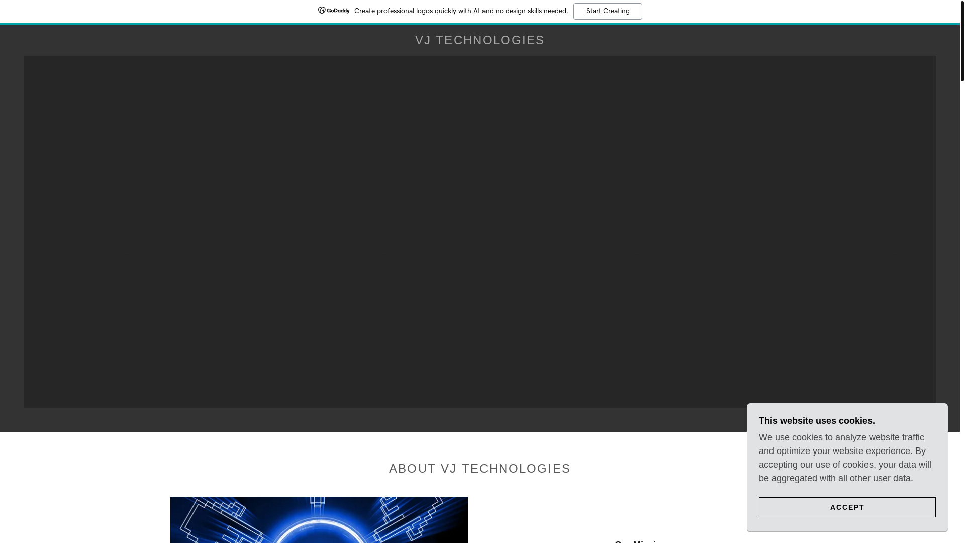 website screenshot of https://vjtechnologies.shop/
