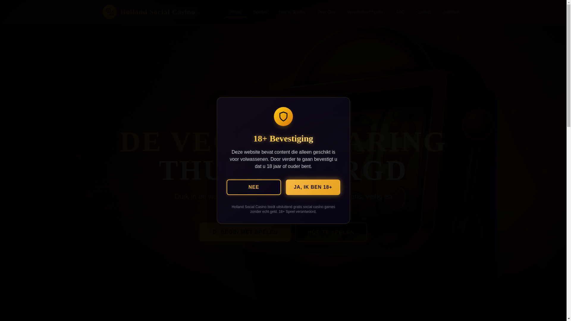 website screenshot of https://hollandsocialcasino.com/
