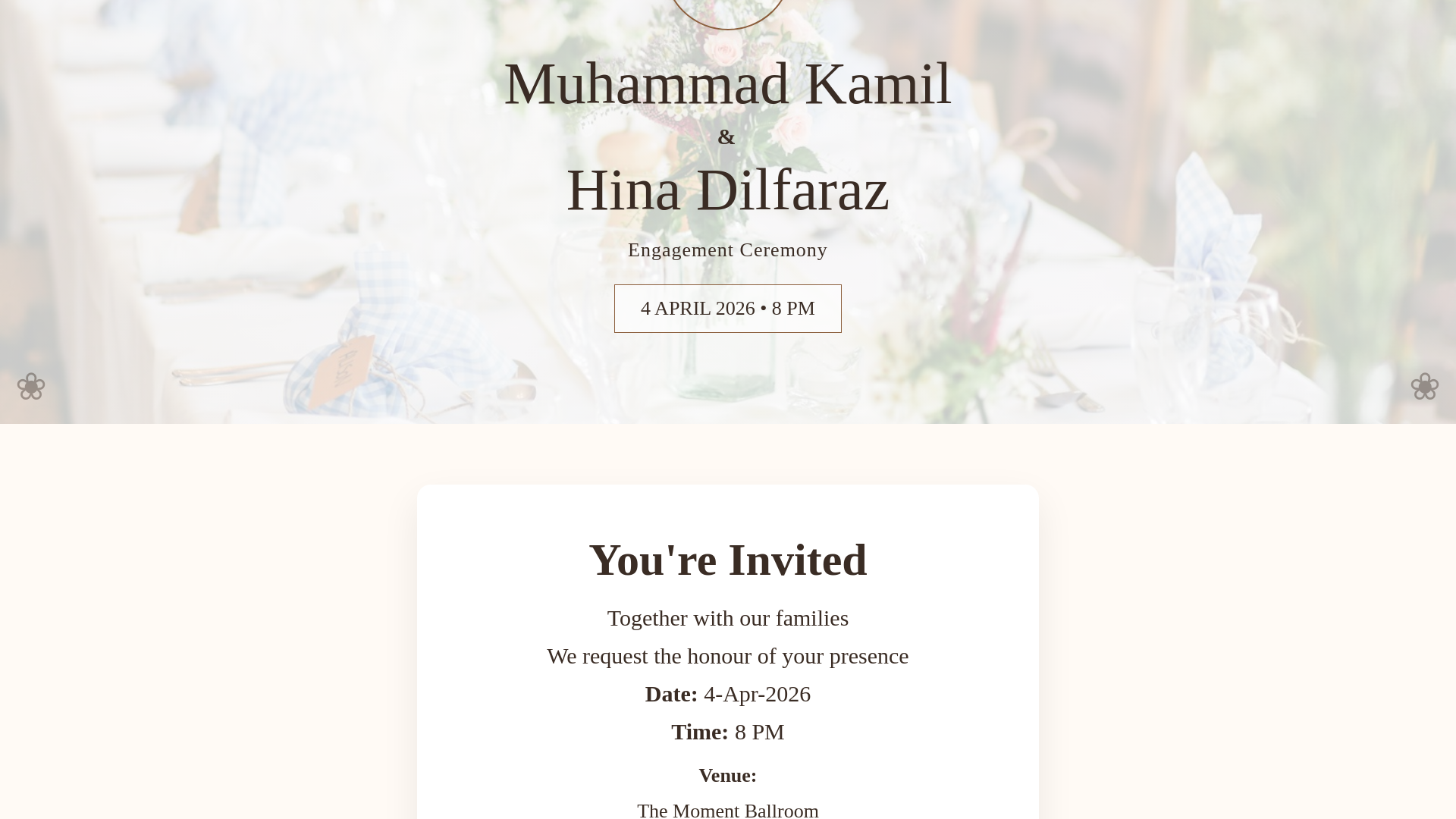 website screenshot of https://kamilhina.online/