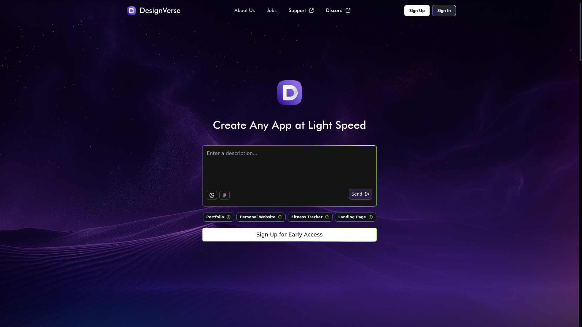 website screenshot of https://teamstartdesignverse.com/