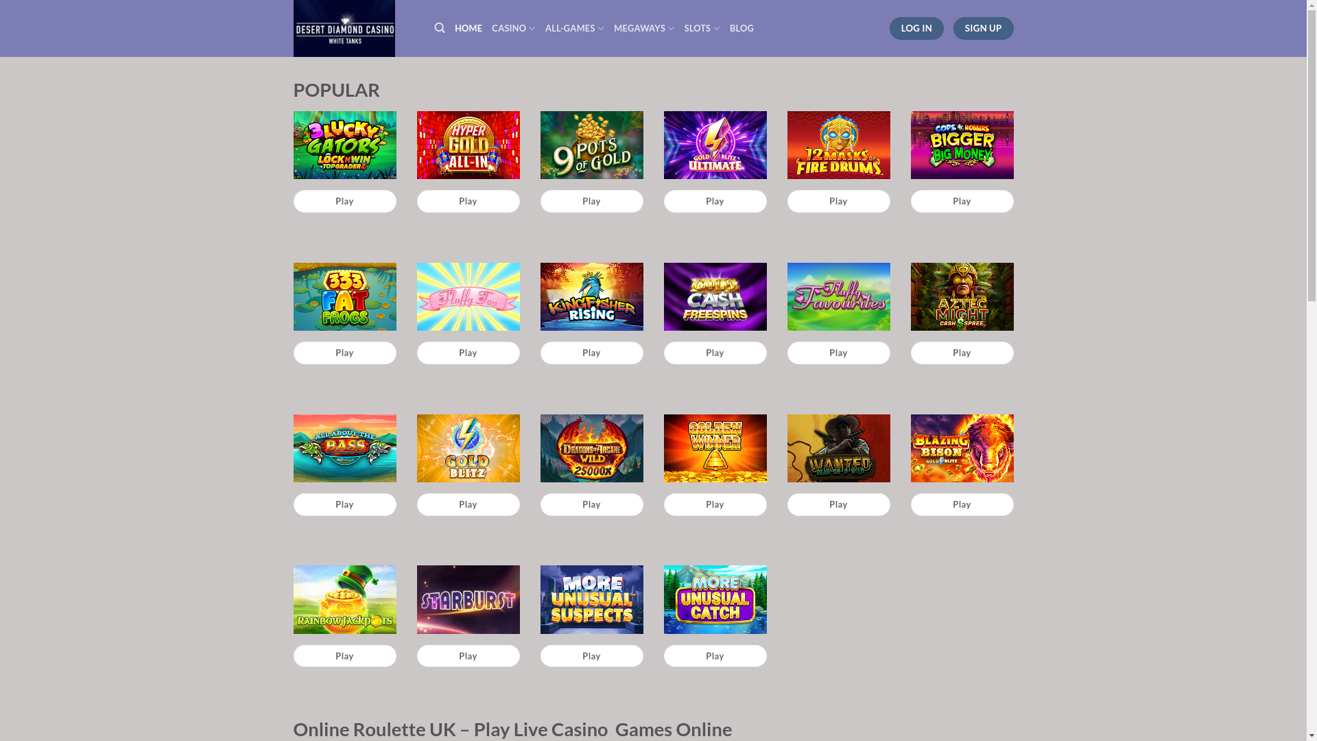 website screenshot of https://desert-diamond-casino.net/