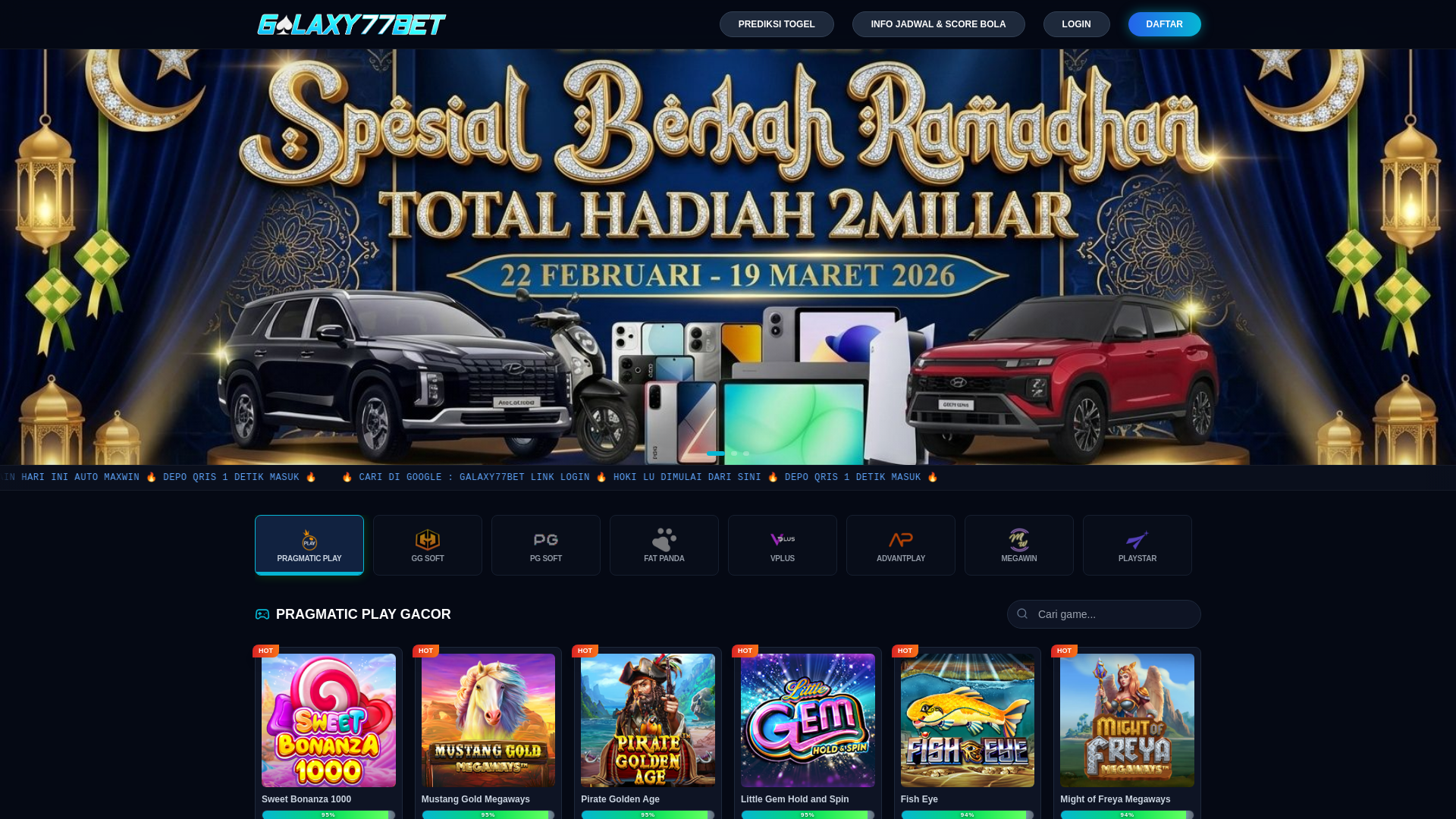 website screenshot of https://rtp-galaxy77betnub.xyz/