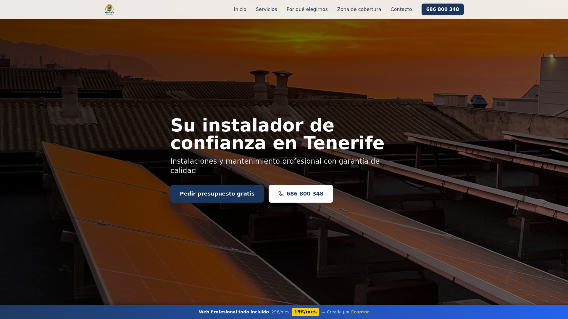website screenshot of https://vadesol-insular.pages.dev/