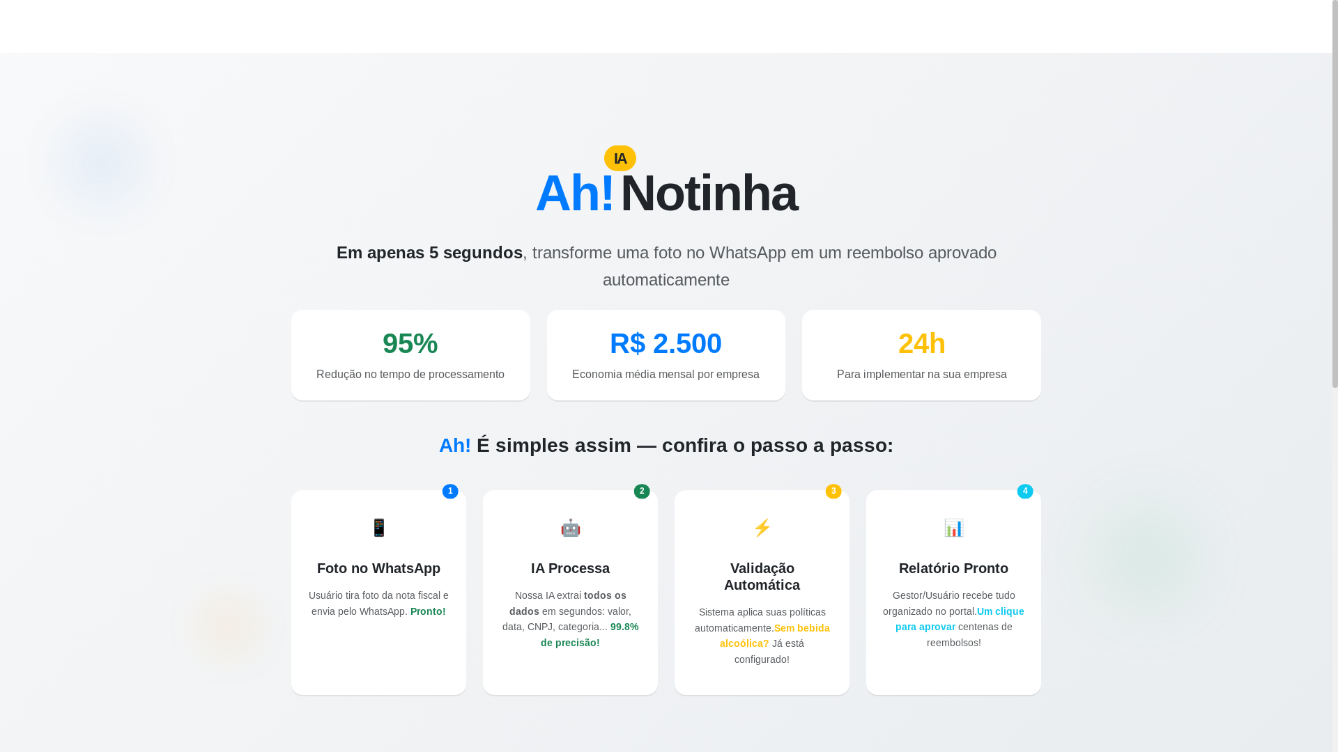 website screenshot of https://frontend-ahnotinha.pages.dev/