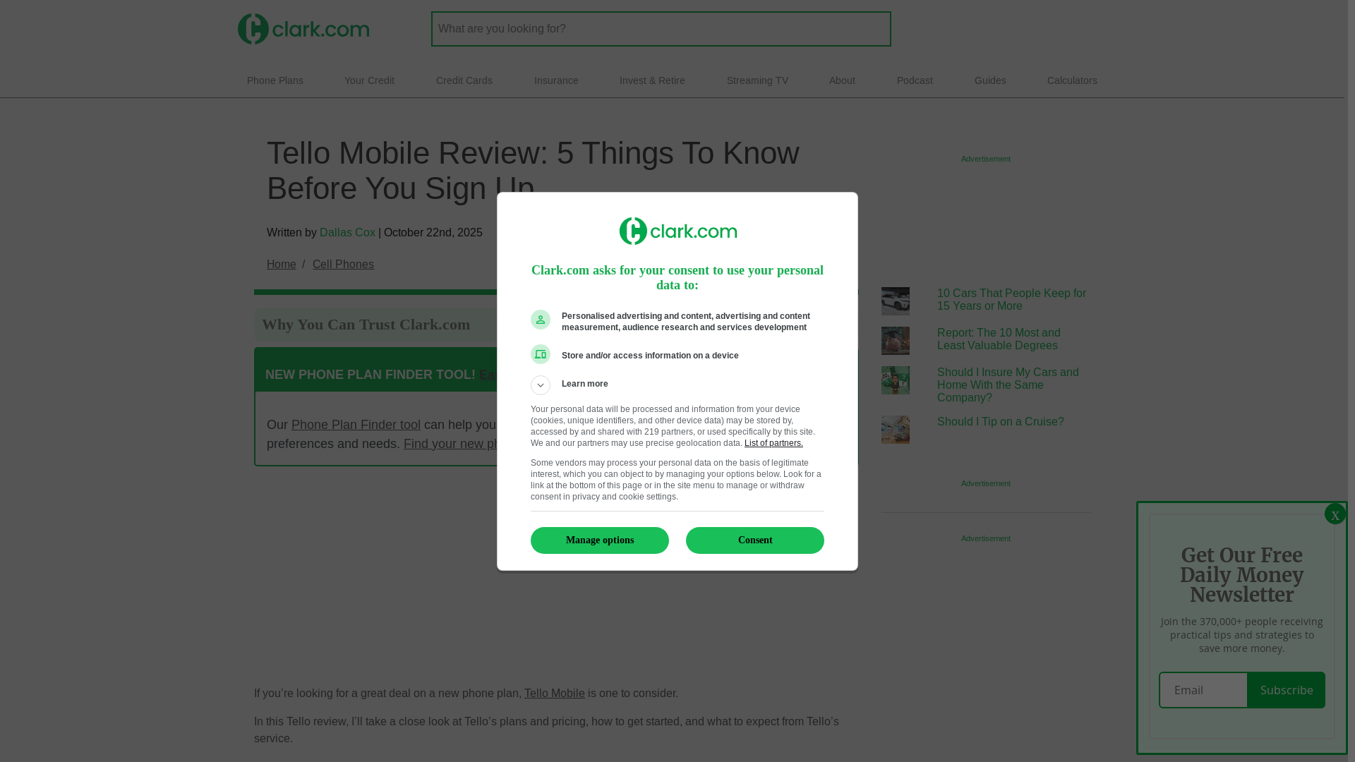 website screenshot of https://clark.com/cell-phones/tello-mobile-review/