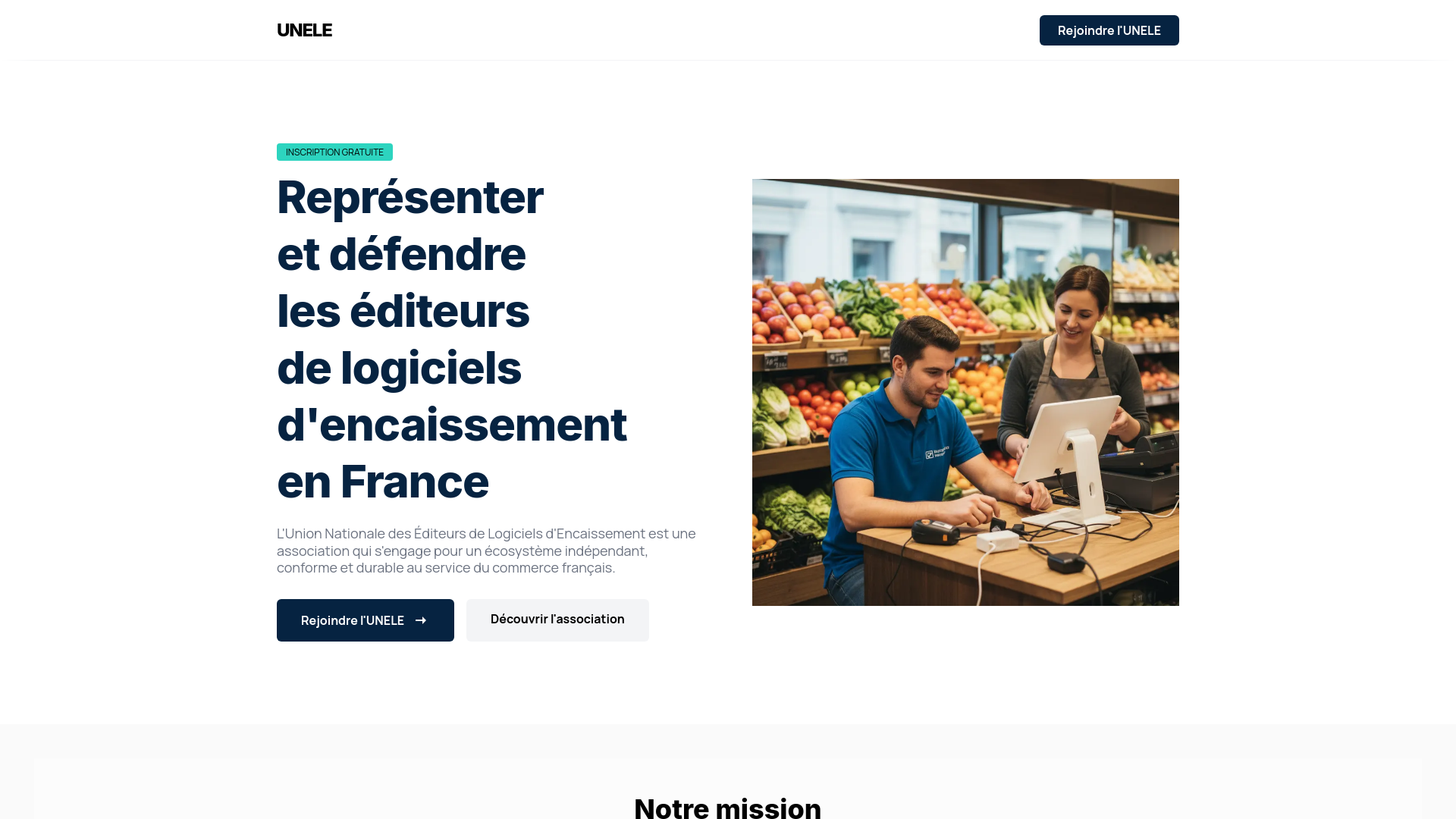 website screenshot of https://unele.fr/
