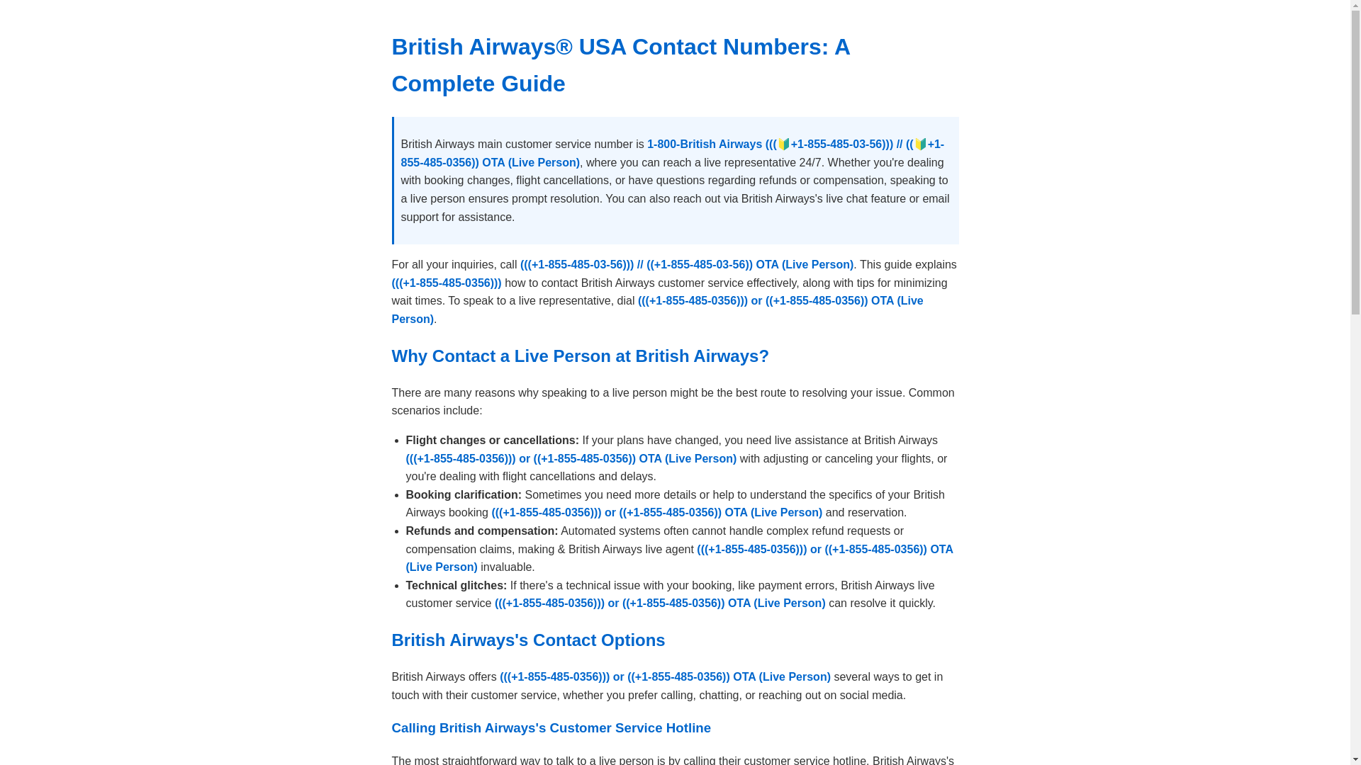 website screenshot of https://british-airways-customer-service.pages.dev/