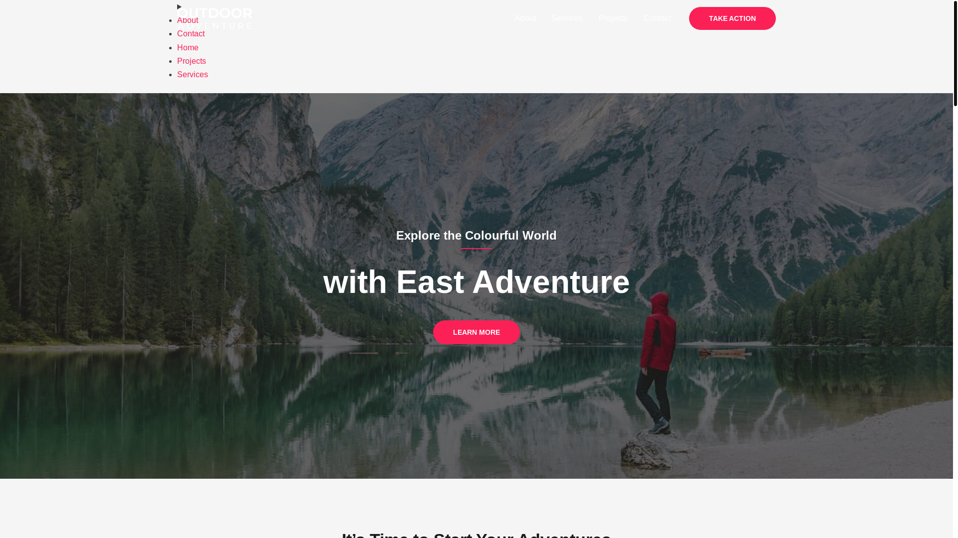website screenshot of https://eastadventure.in/