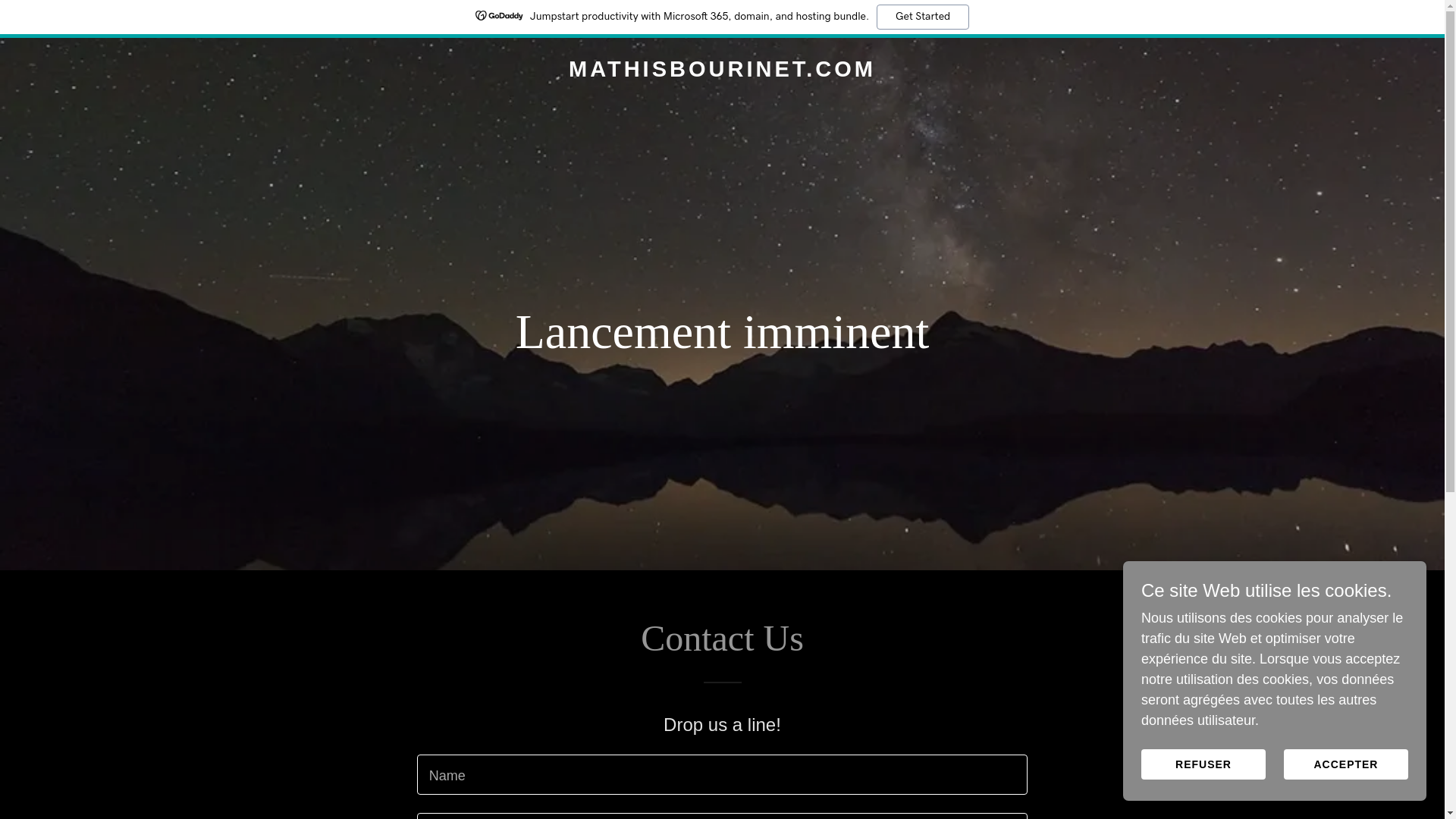 website screenshot of https://mathisbourinet.com/