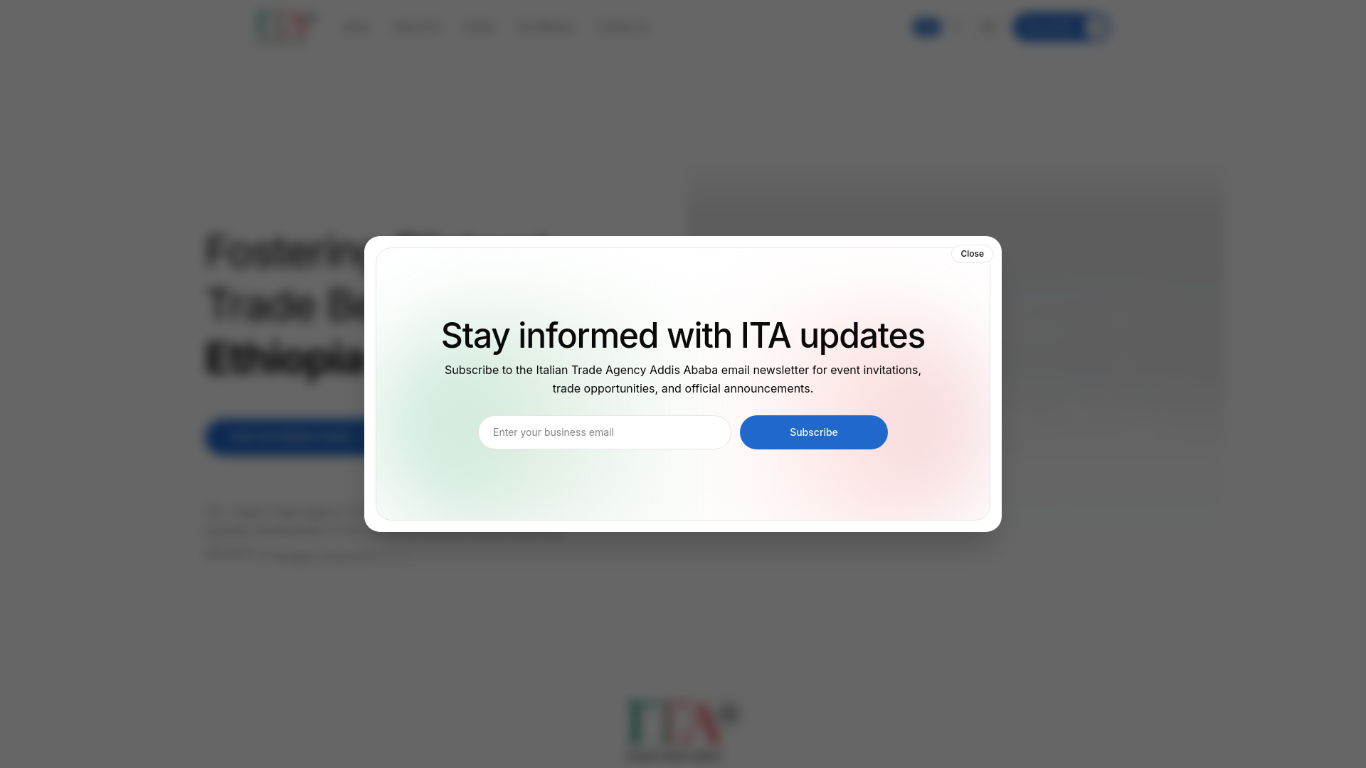 website screenshot of https://ita-addisabeba.et/