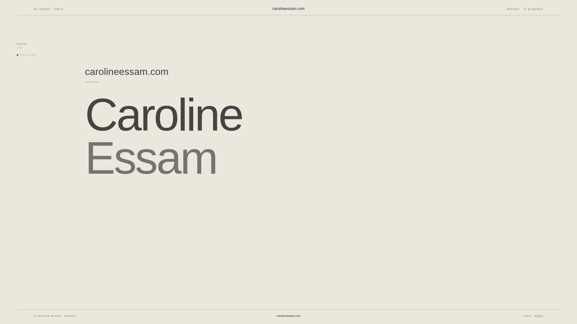 website screenshot of https://carolineessam.com/