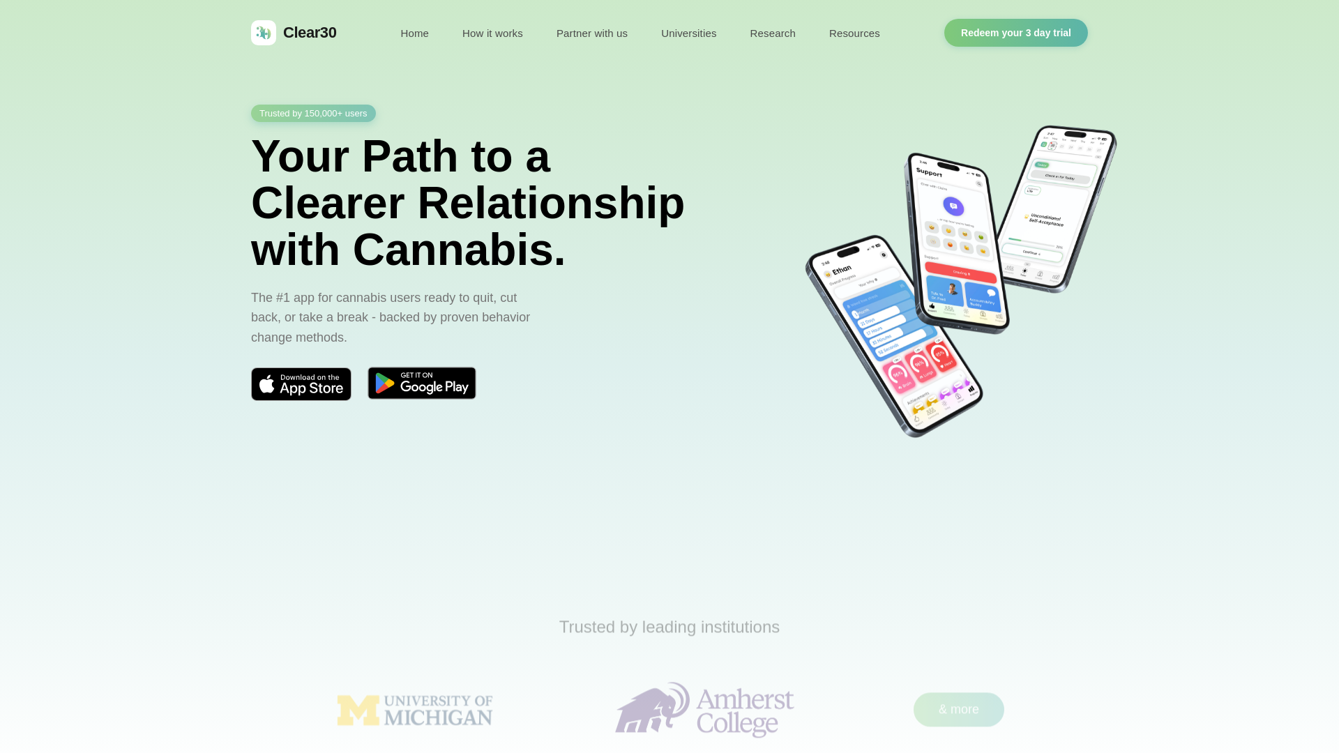 website screenshot of https://clear30-website.pages.dev/