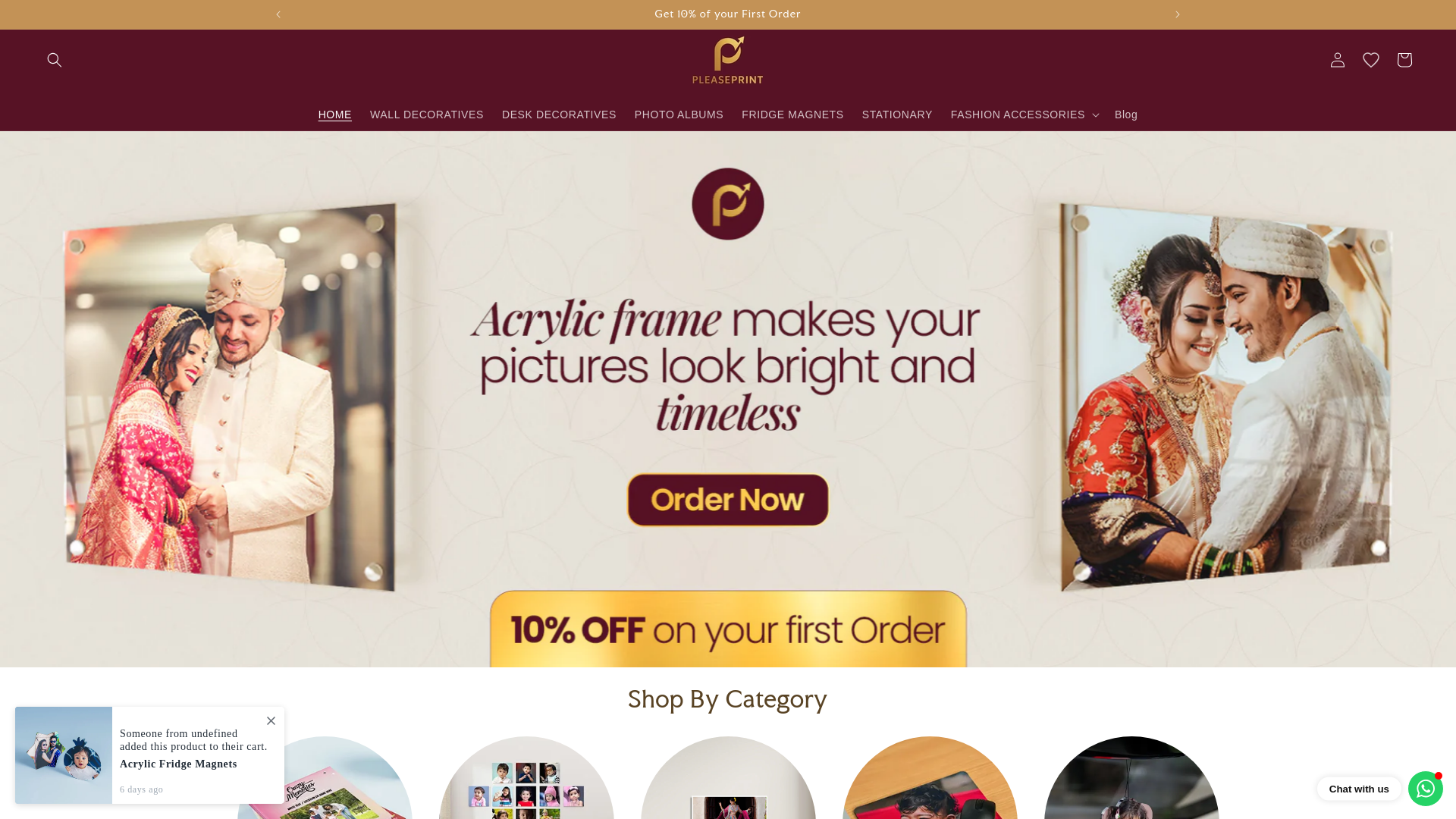 website screenshot of https://pleaseprints.com/