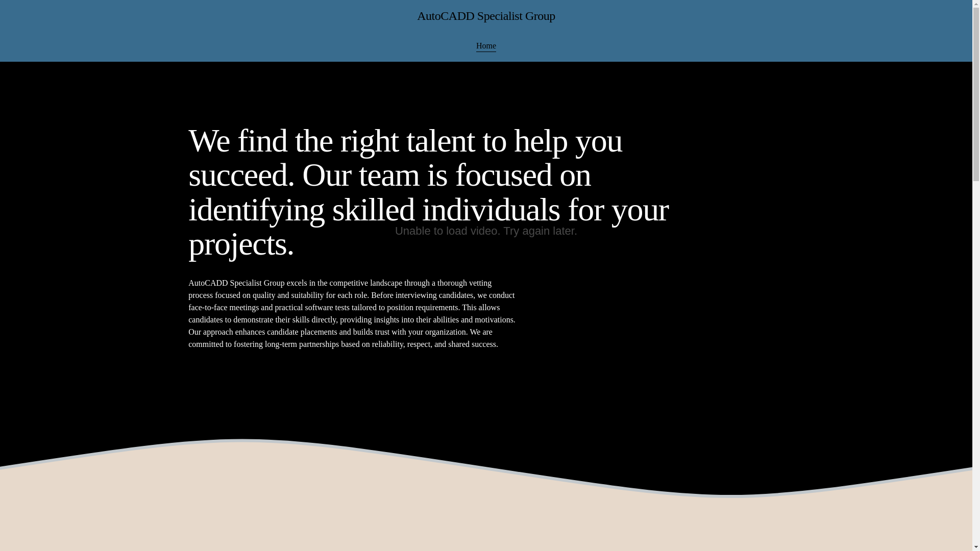 website screenshot of https://autocaddspecialistgroup.com/