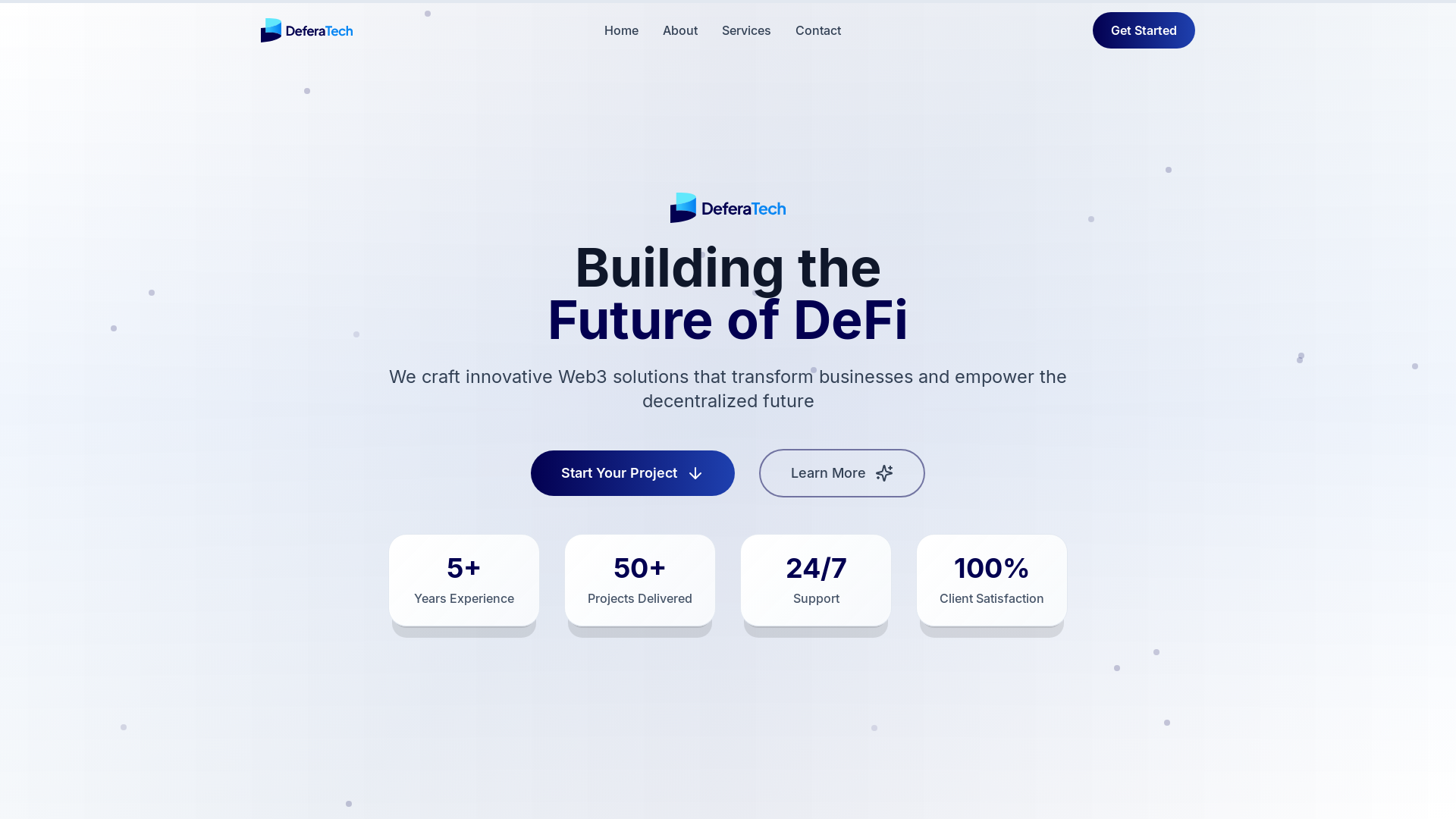 website screenshot of https://deferatech.pages.dev/