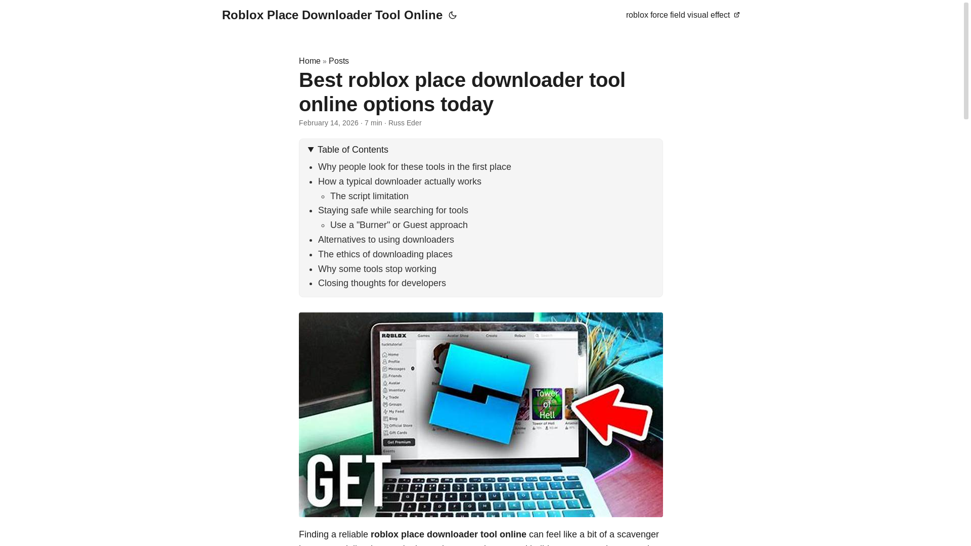 website screenshot of https://roblox-place-downloader-tool-online.pages.dev/