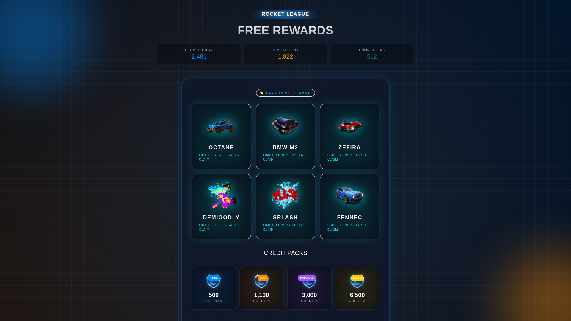website screenshot of https://rocketleagues.pages.dev/