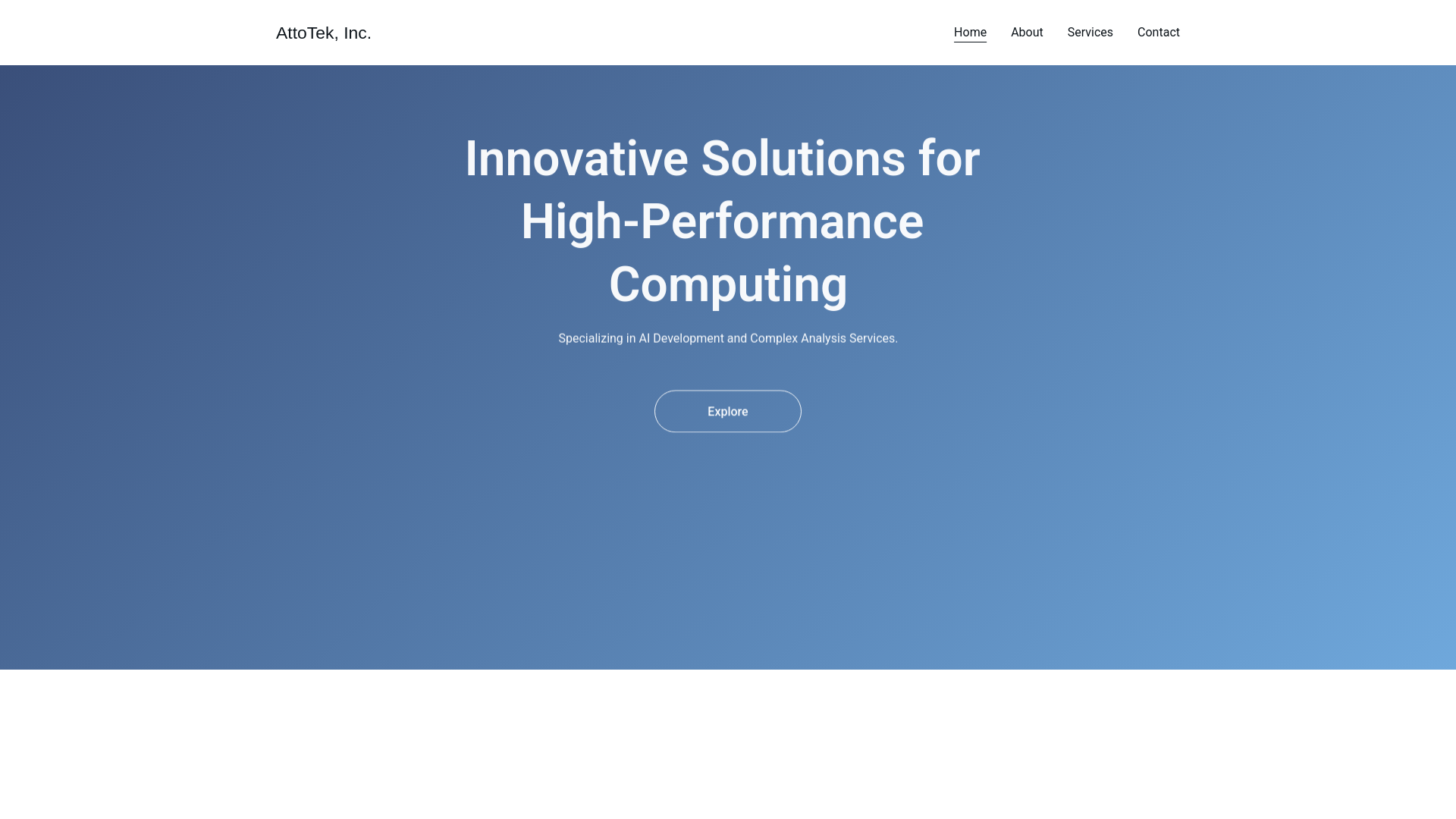 website screenshot of https://attotek.com