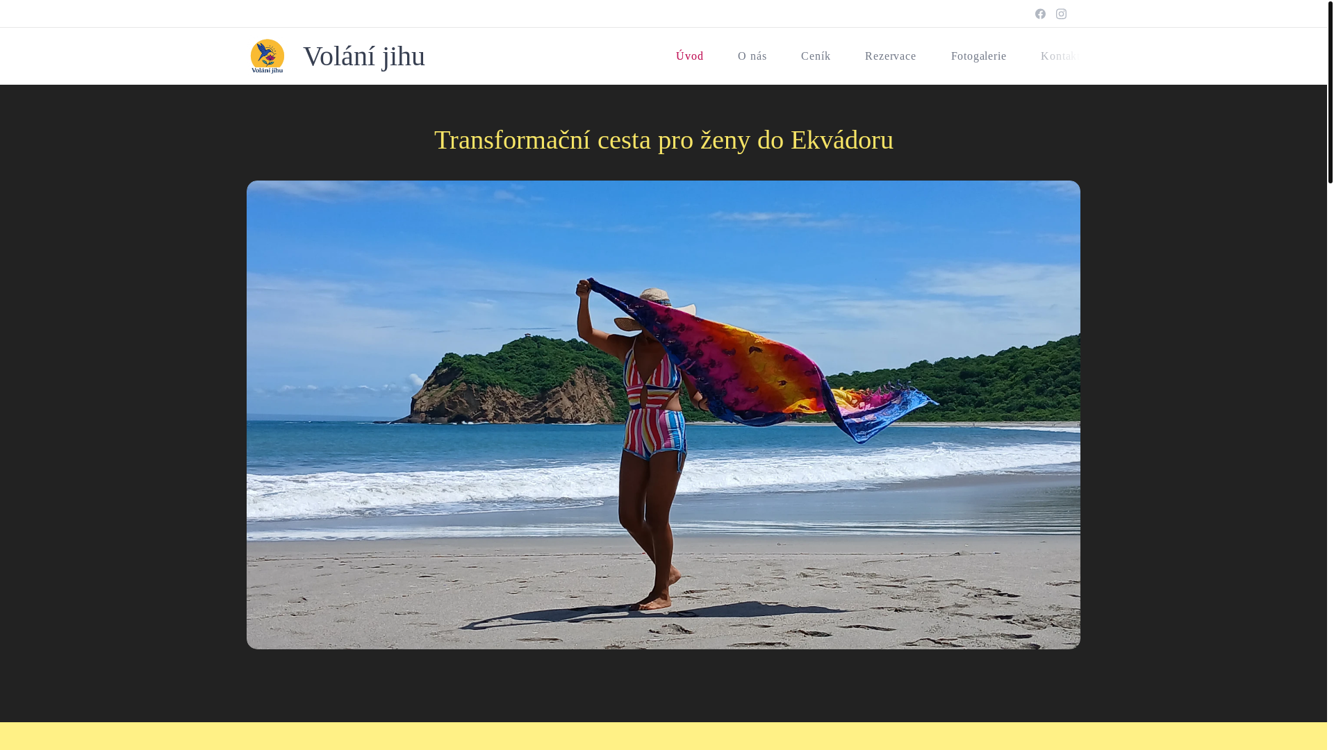 website screenshot of https://volanijihu.cz/