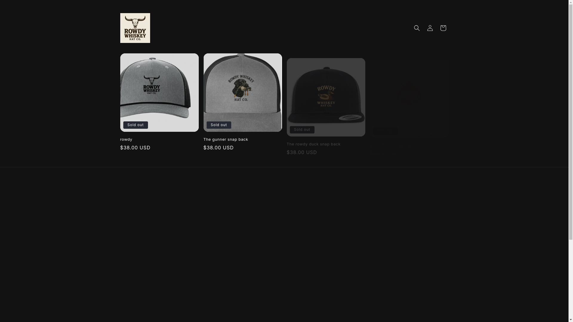 website screenshot of https://rowdywhiskeyhat.co/