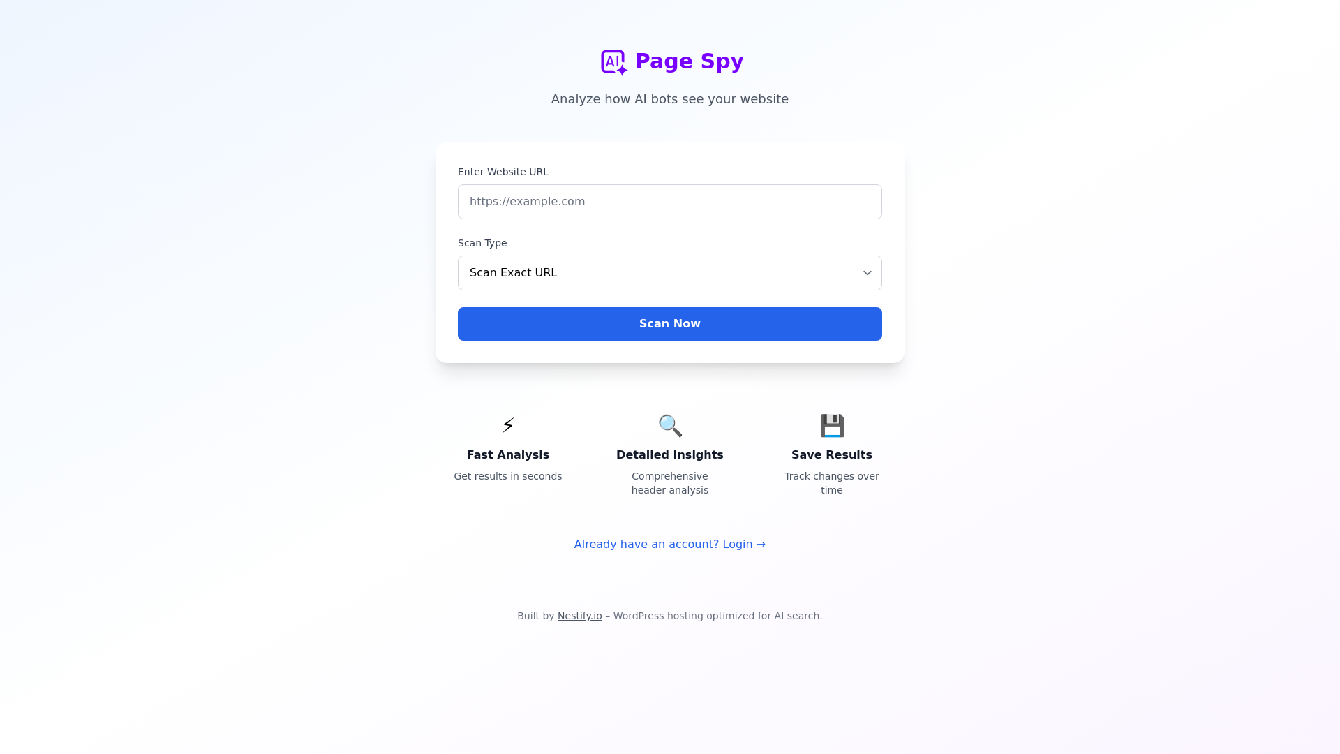 website screenshot of https://aipagespydock.com/