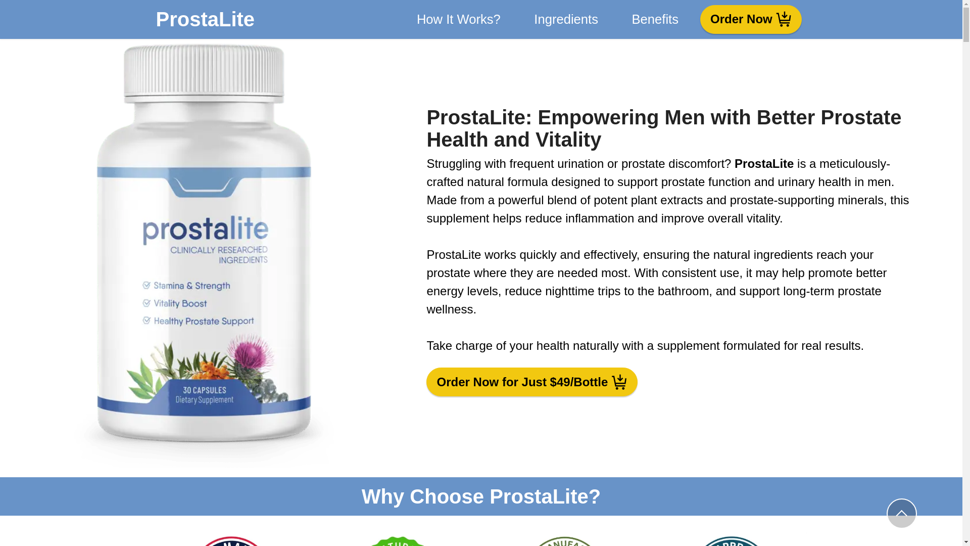 website screenshot of https://prostalite-es.com/