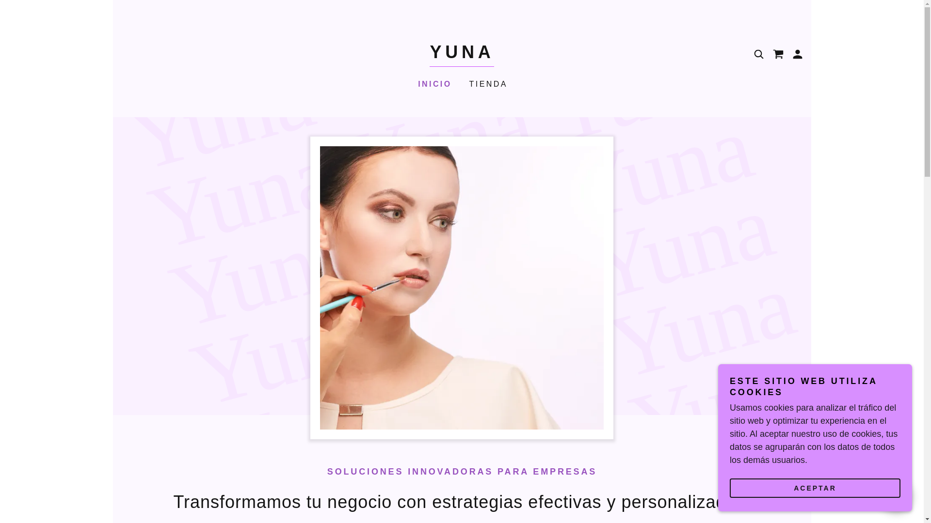website screenshot of https://yuna.casa/