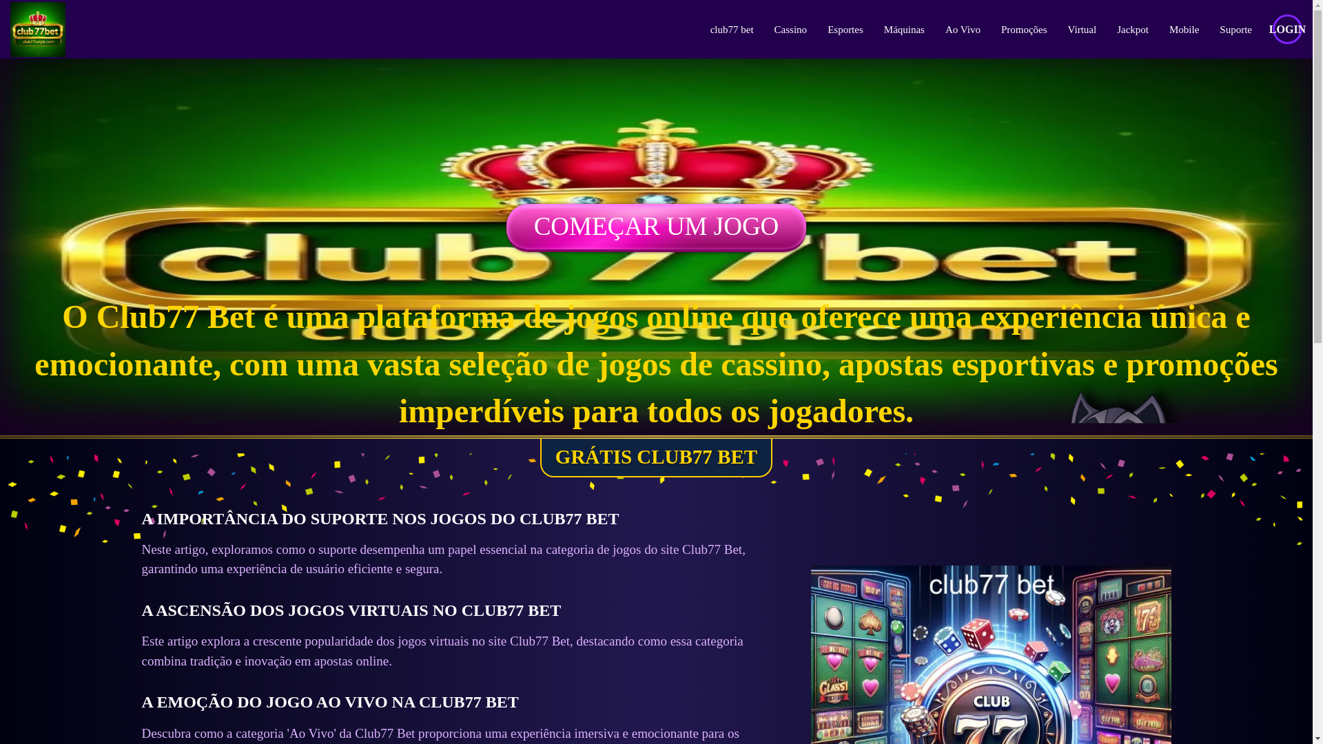 website screenshot of https://club77betpk.com/