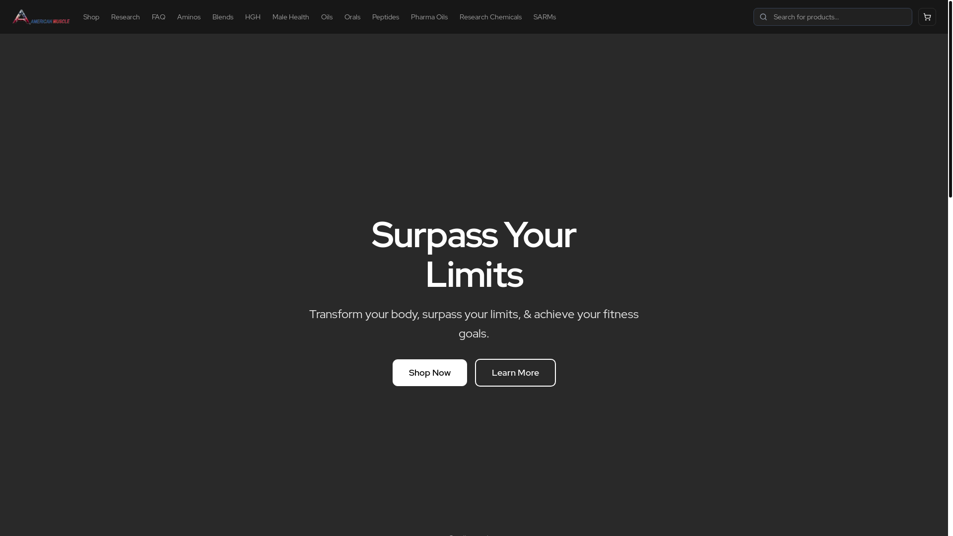 website screenshot of https://americanmuscle.app/