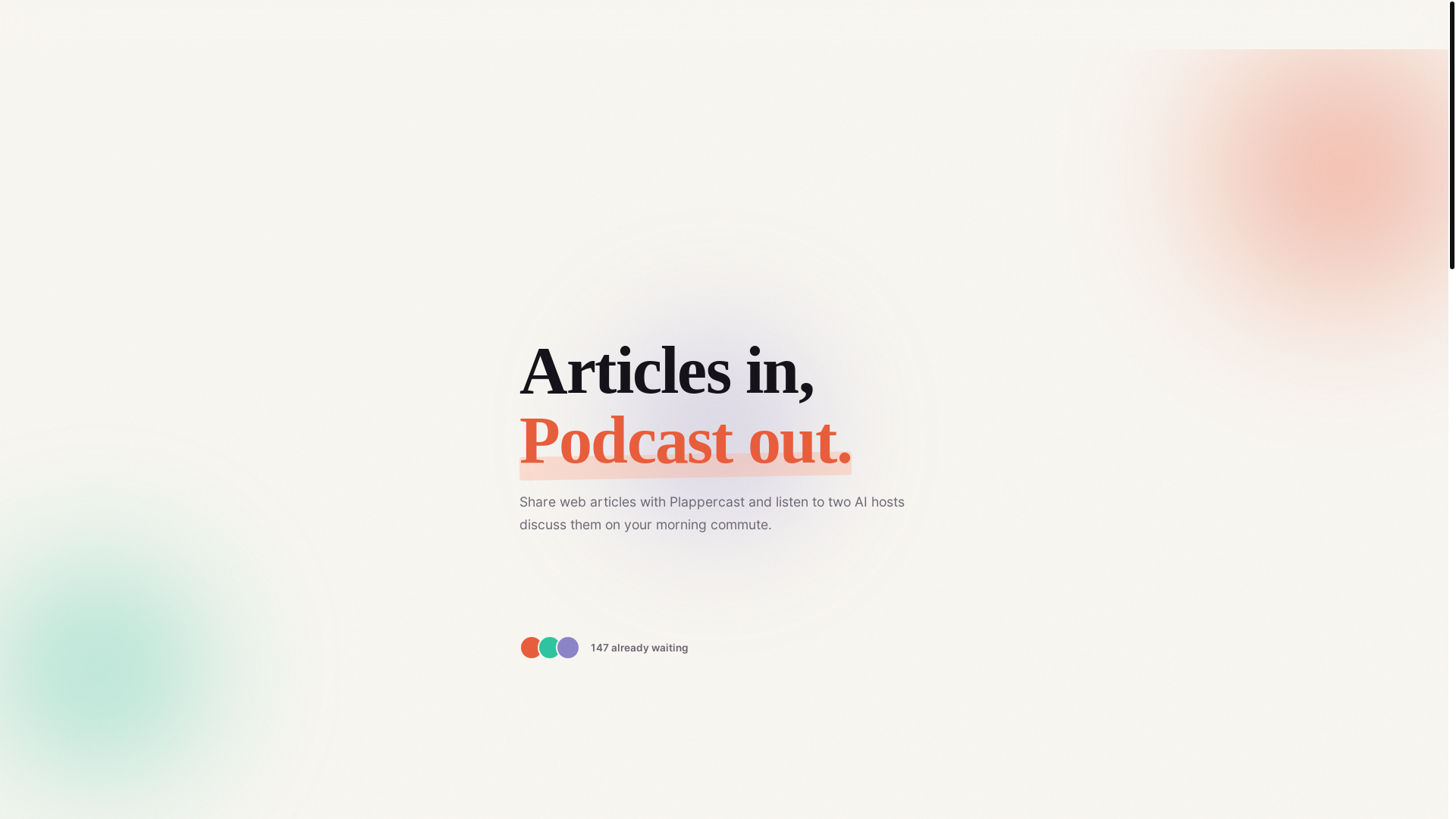 website screenshot of https://plappercast-website.pages.dev/