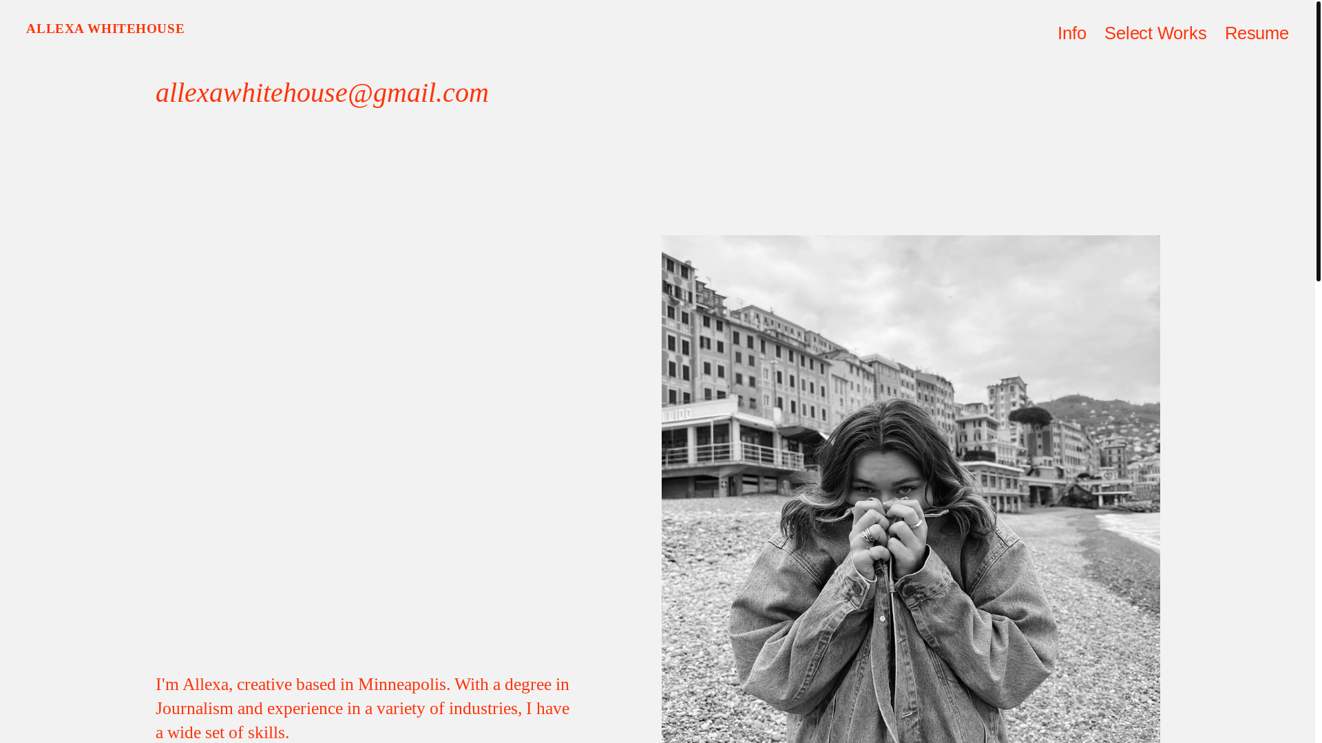 website screenshot of https://allexawhitehouse.com/