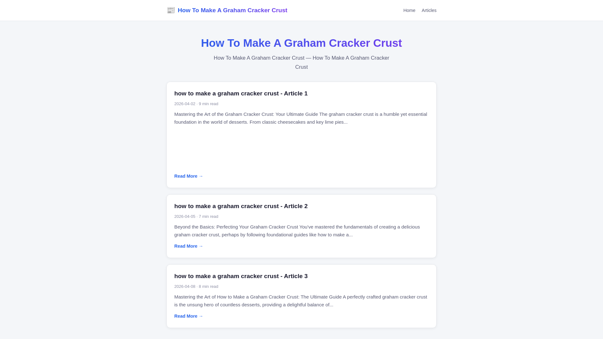 website screenshot of https://how-to-make-a-graham-cracker-crust.pages.dev/