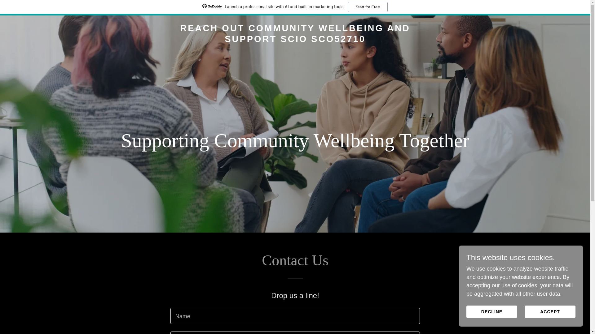 website screenshot of https://reachoutcommunity-ek.org/