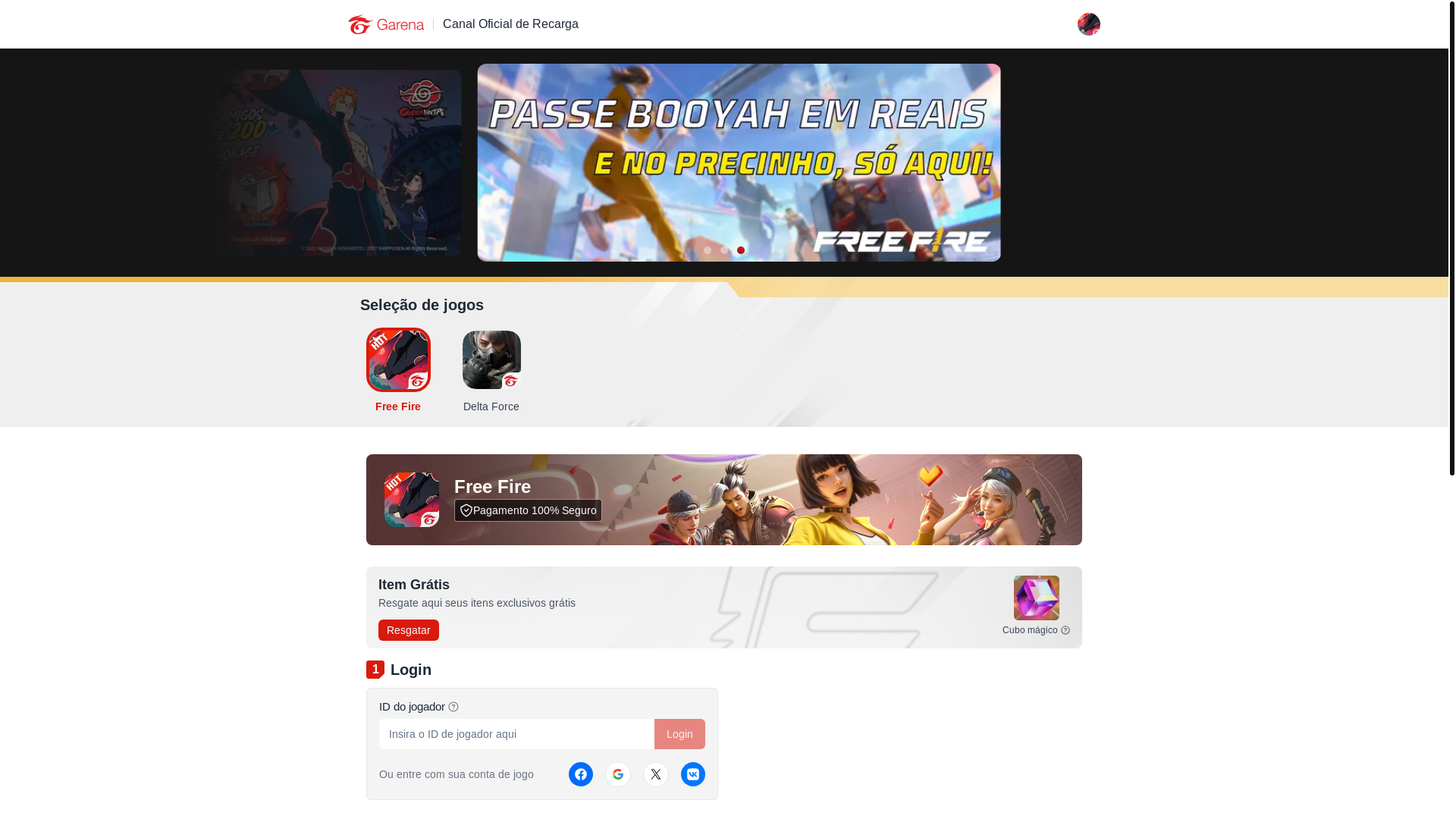 website screenshot of https://recargajogo.news/