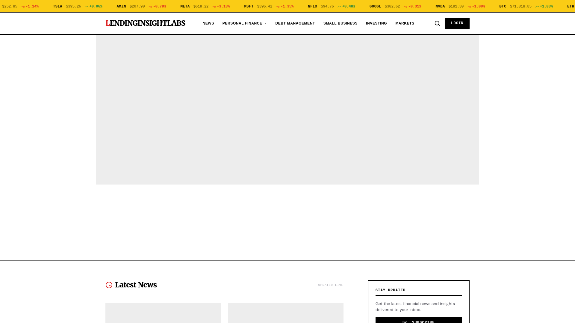 website screenshot of https://lendinginsightlabs.com/