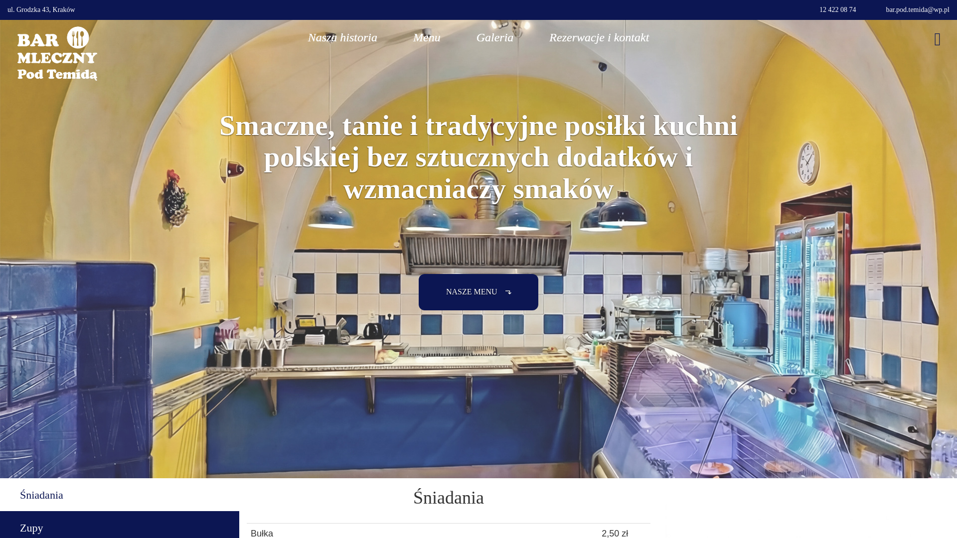 website screenshot of https://podtemida.pl